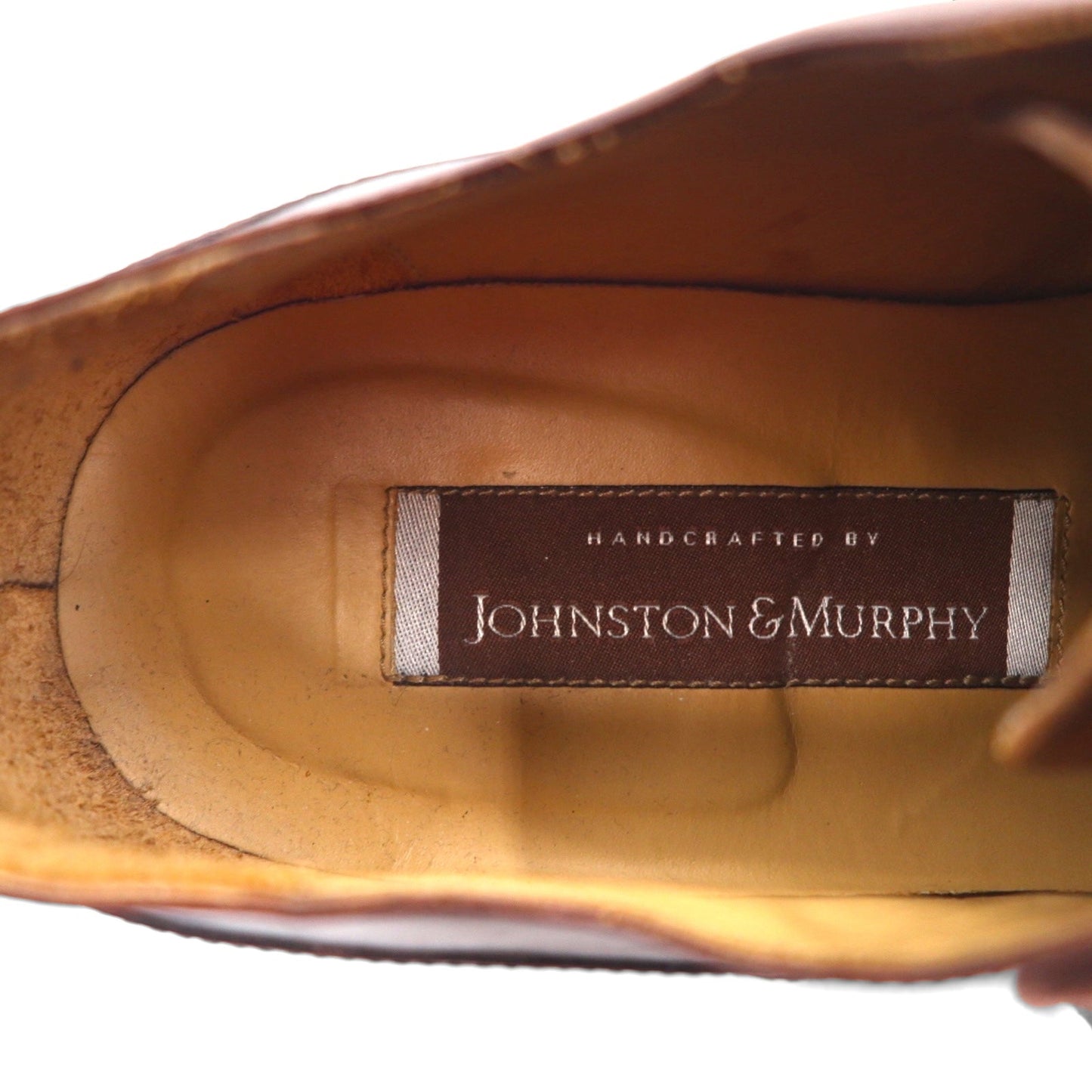 JOHNSTON & MURPHY イタリア製 HANDCRAFTED プレーントゥ ドレスシューズ 28cm ブラウン レザー 15-1528