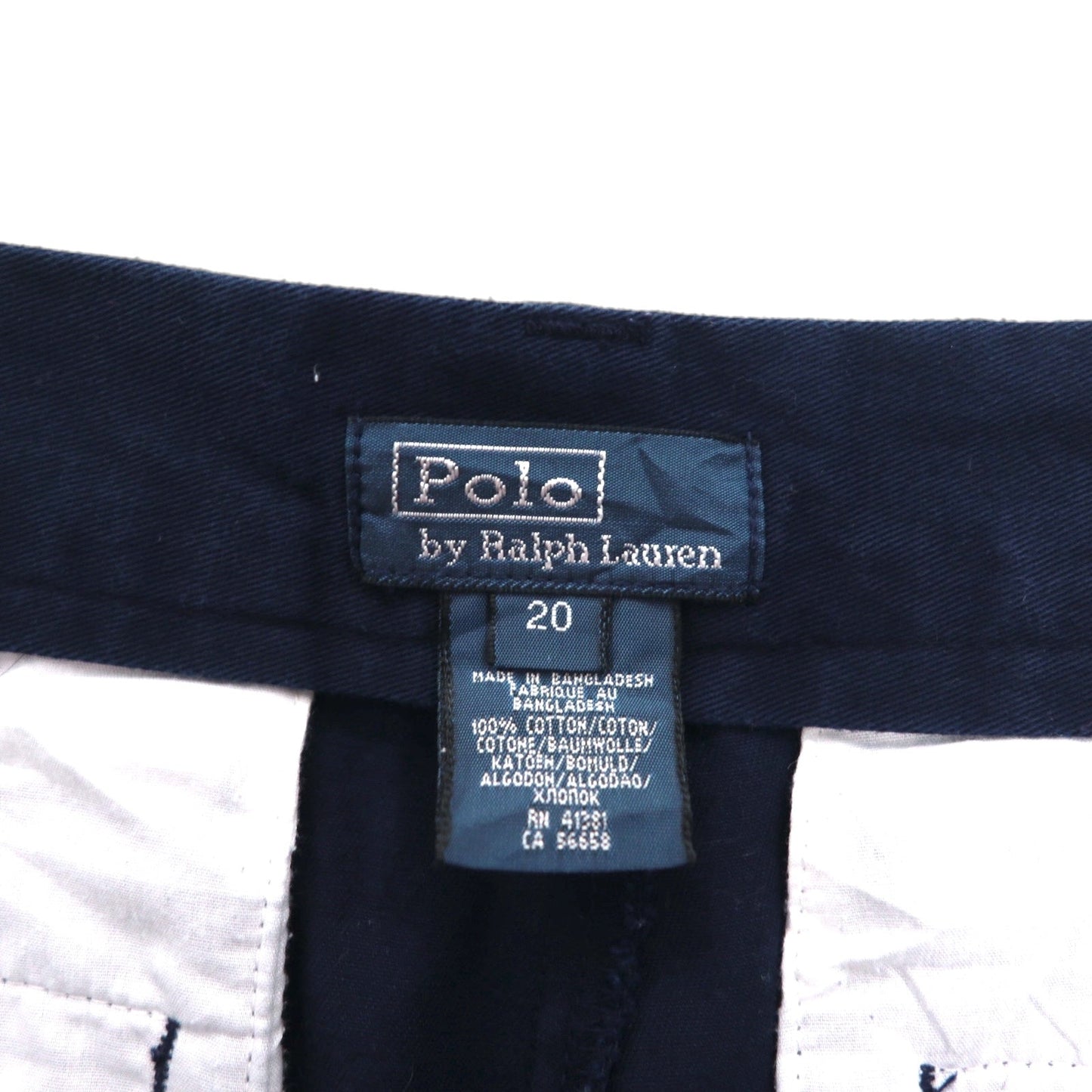 Polo by Ralph Lauren 90年代 ポロチノ ショートパンツ ハーフパンツ M ネイビー コットン