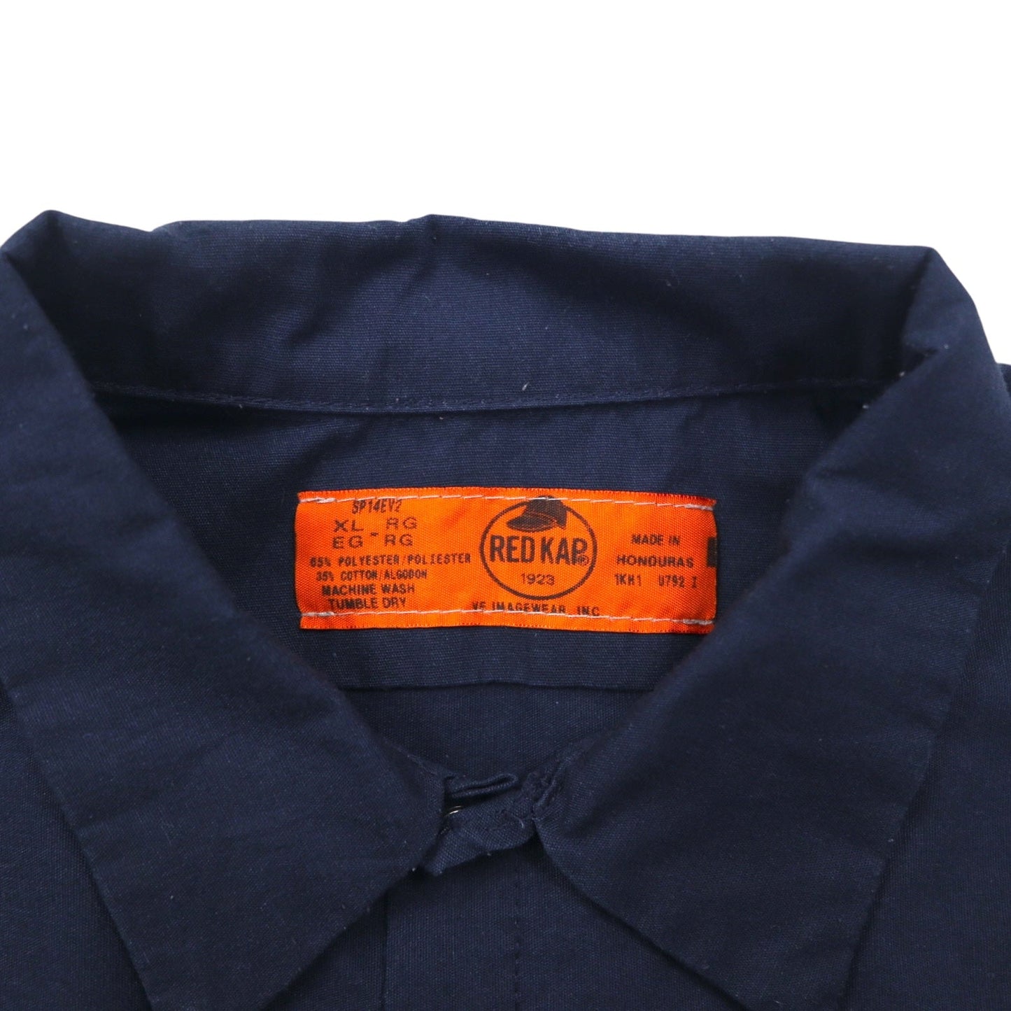 RED KAP リフレクター ワークシャツ XL ネイビー コットン US企業 ホンジュラス製