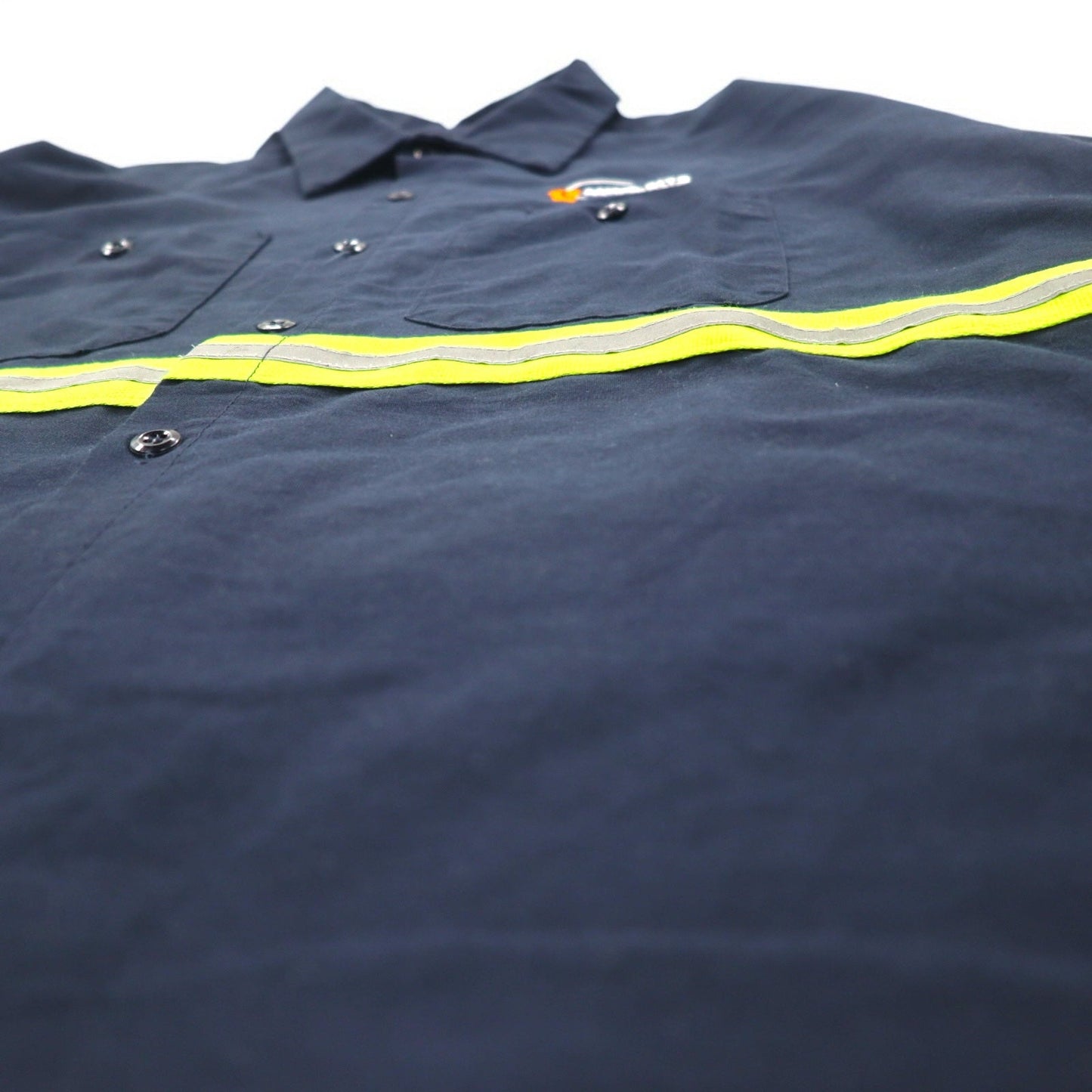 RED KAP リフレクター ワークシャツ XL ネイビー コットン US企業 ホンジュラス製