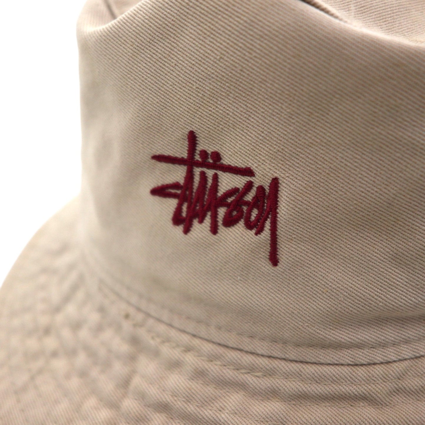 stussy hats 90年代 オールド ステューシー バケットハット L/XL ベージュ ストックロゴ