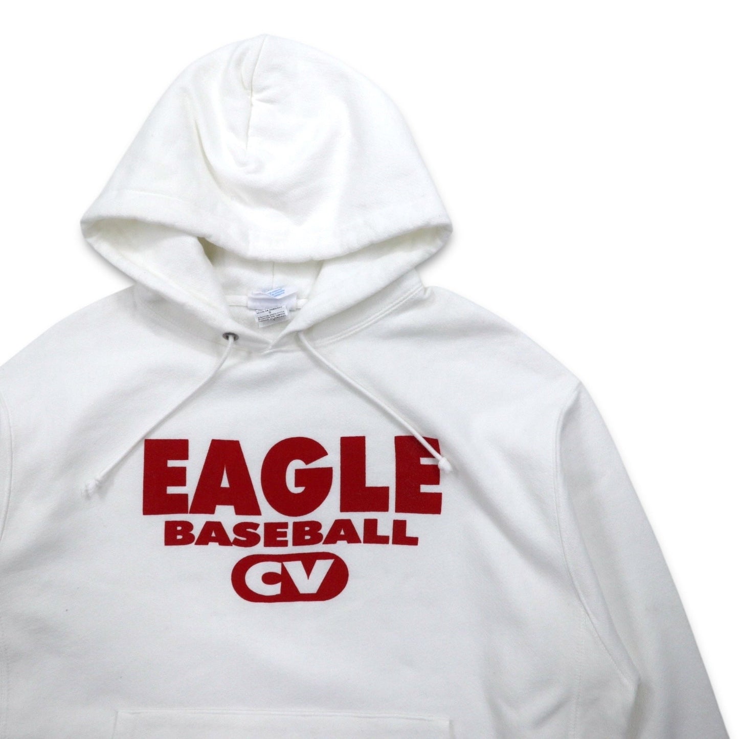 Champion リバースウィーブ REVERSE WEAVE プルオーバーパーカー 2XL ホワイト コットン 裏起毛 EAGLE BASEBALL 青単タグ 復刻 ホンジュラス製