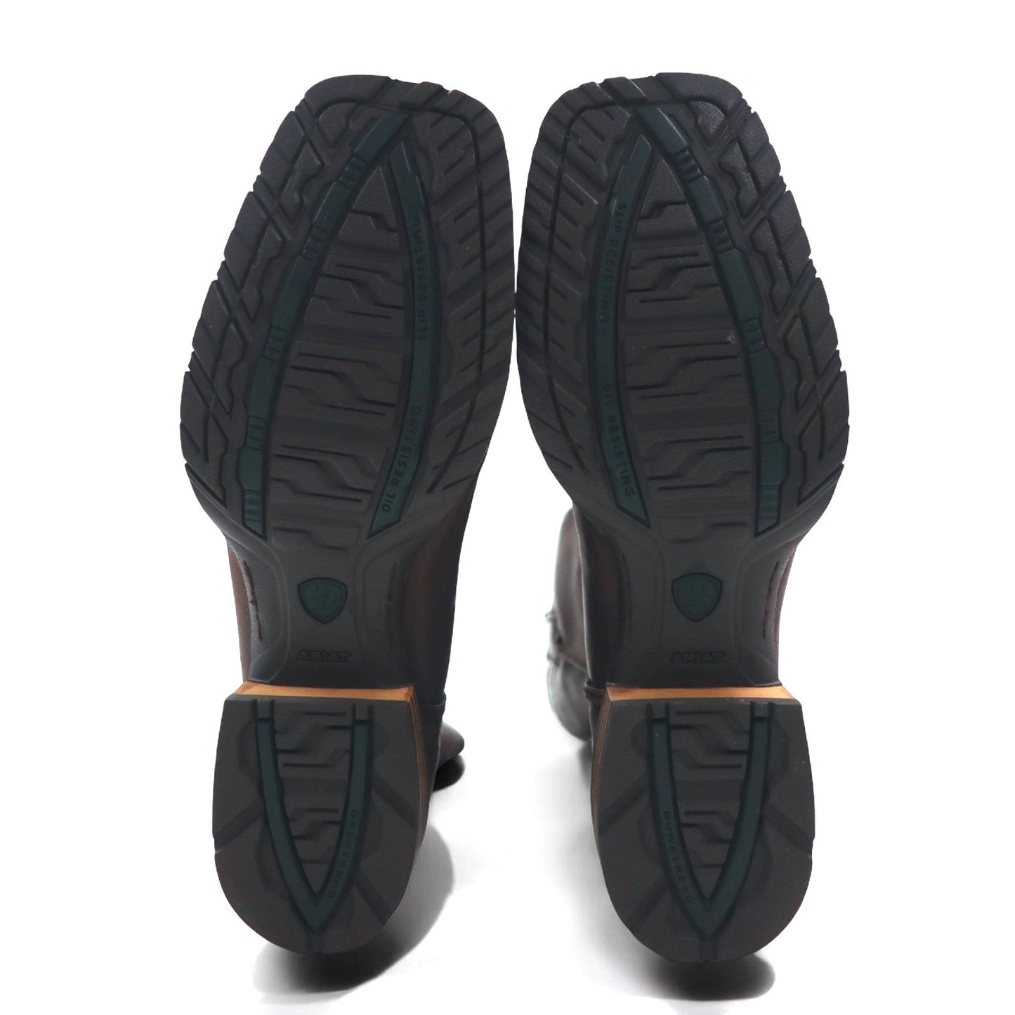 ARIAT スクエアトゥ Hybrid Street Side ウェスタンブーツ 28cm ブラウン フルグレインレザー スリップ防止 10016289