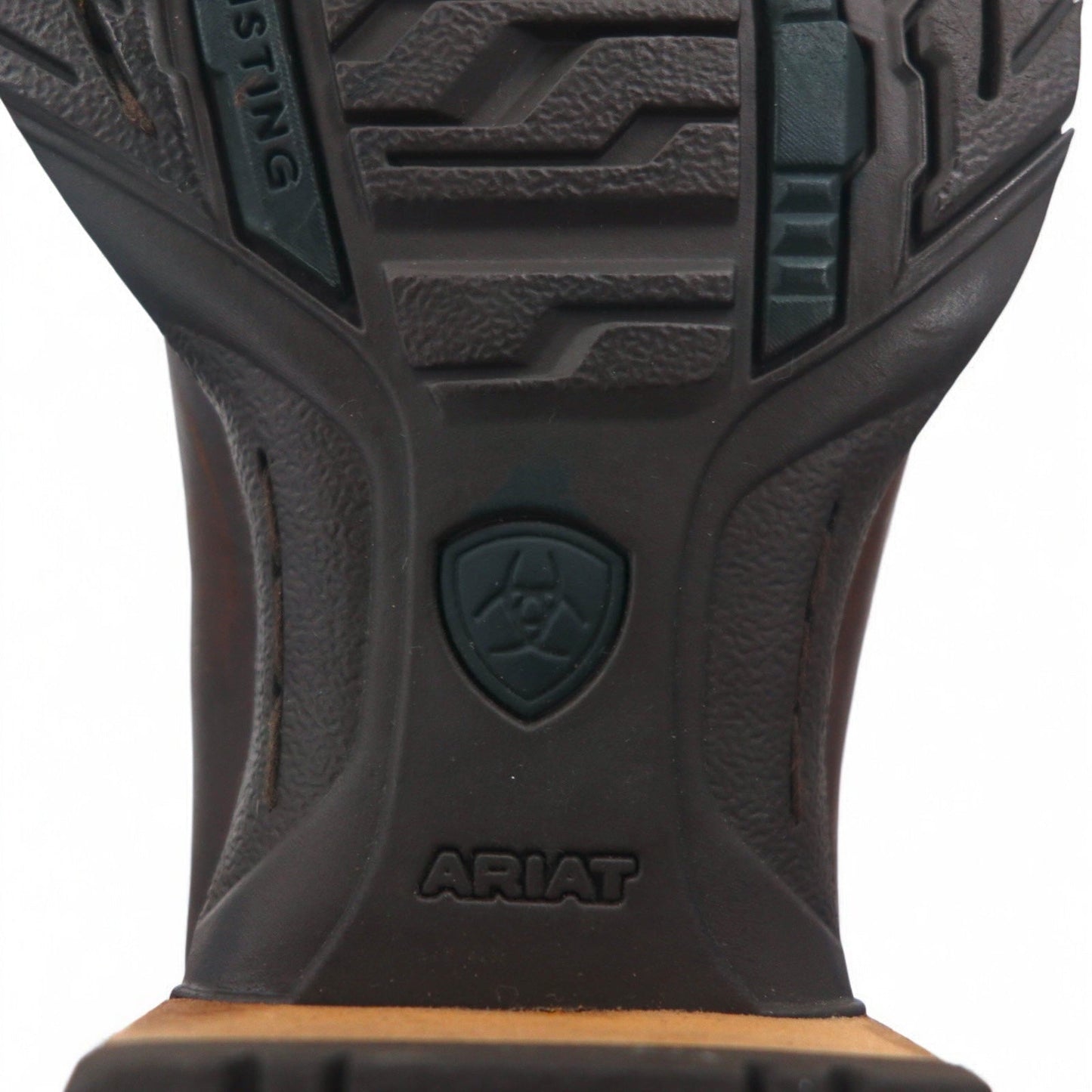 ARIAT スクエアトゥ Hybrid Street Side ウェスタンブーツ 28cm ブラウン フルグレインレザー スリップ防止 10016289