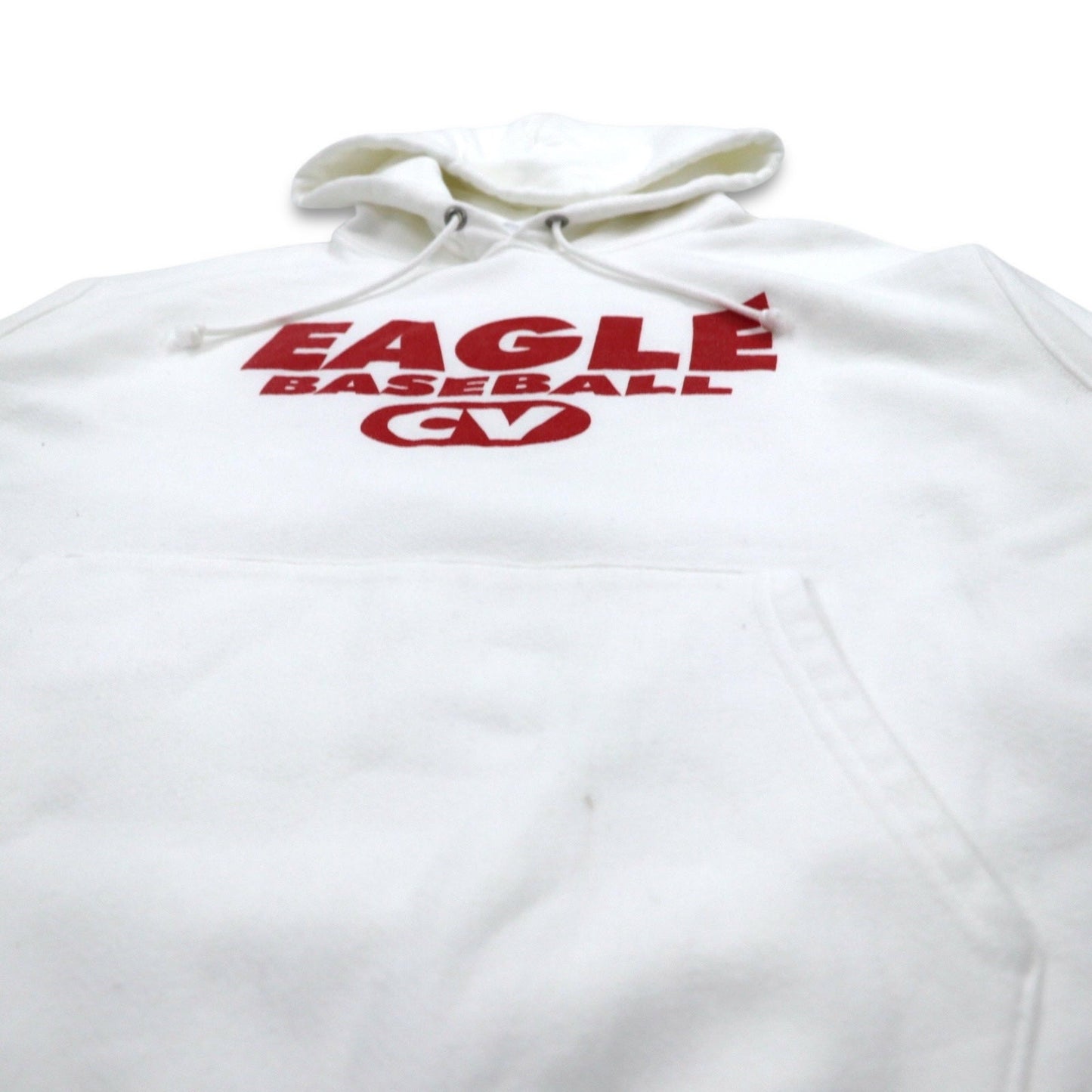 Champion リバースウィーブ REVERSE WEAVE プルオーバーパーカー 2XL ホワイト コットン 裏起毛 EAGLE BASEBALL 青単タグ 復刻 ホンジュラス製