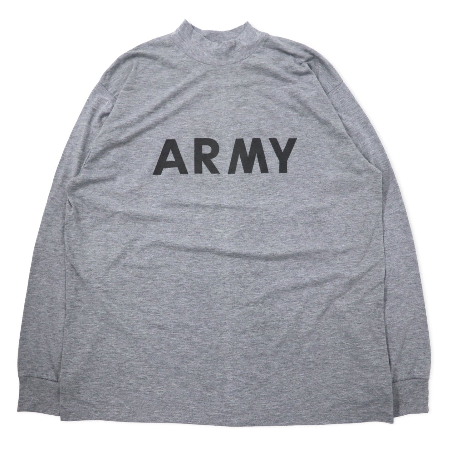 US ARMY 米軍 IPFU トレーニング Tシャツ ロンT XL グレー ポリエステル ミリタリー 8415-01-465-7366