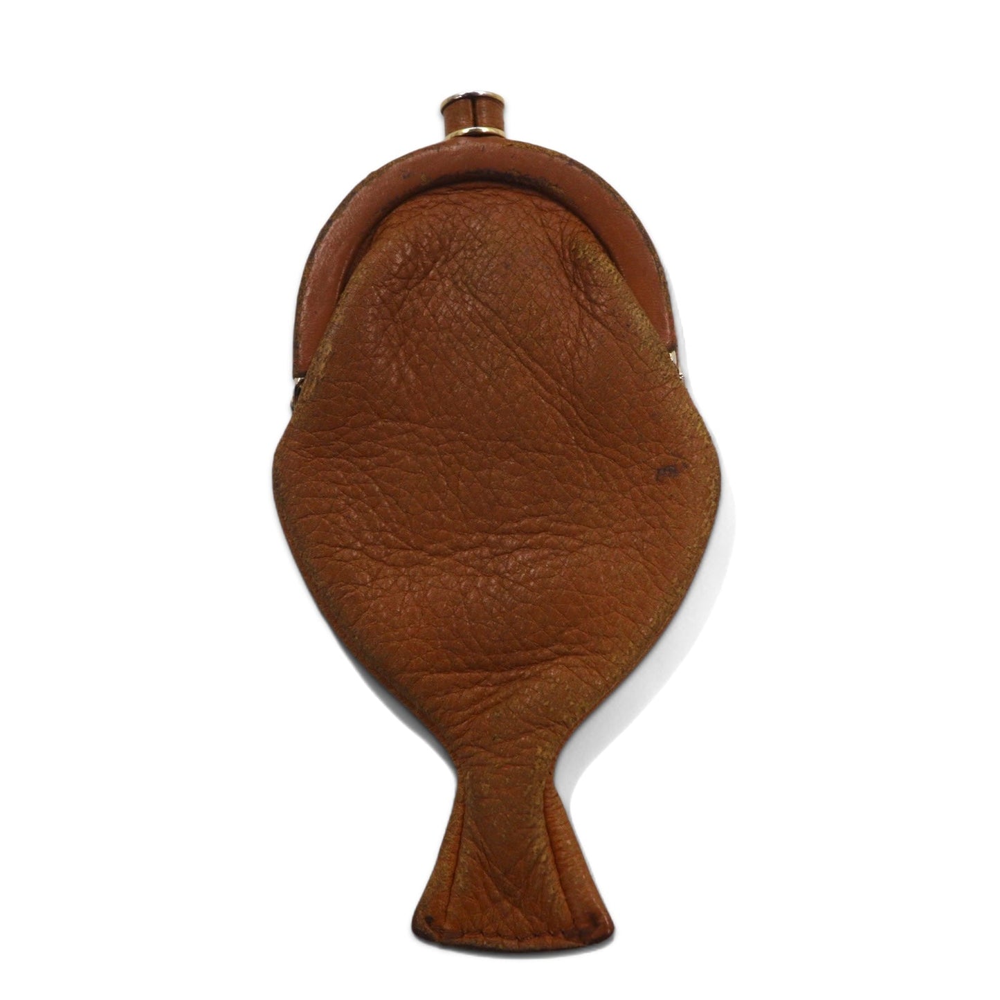 BOTTEGA VENETA がま口 コインケース 魚 モチーフ レザー ブラウン