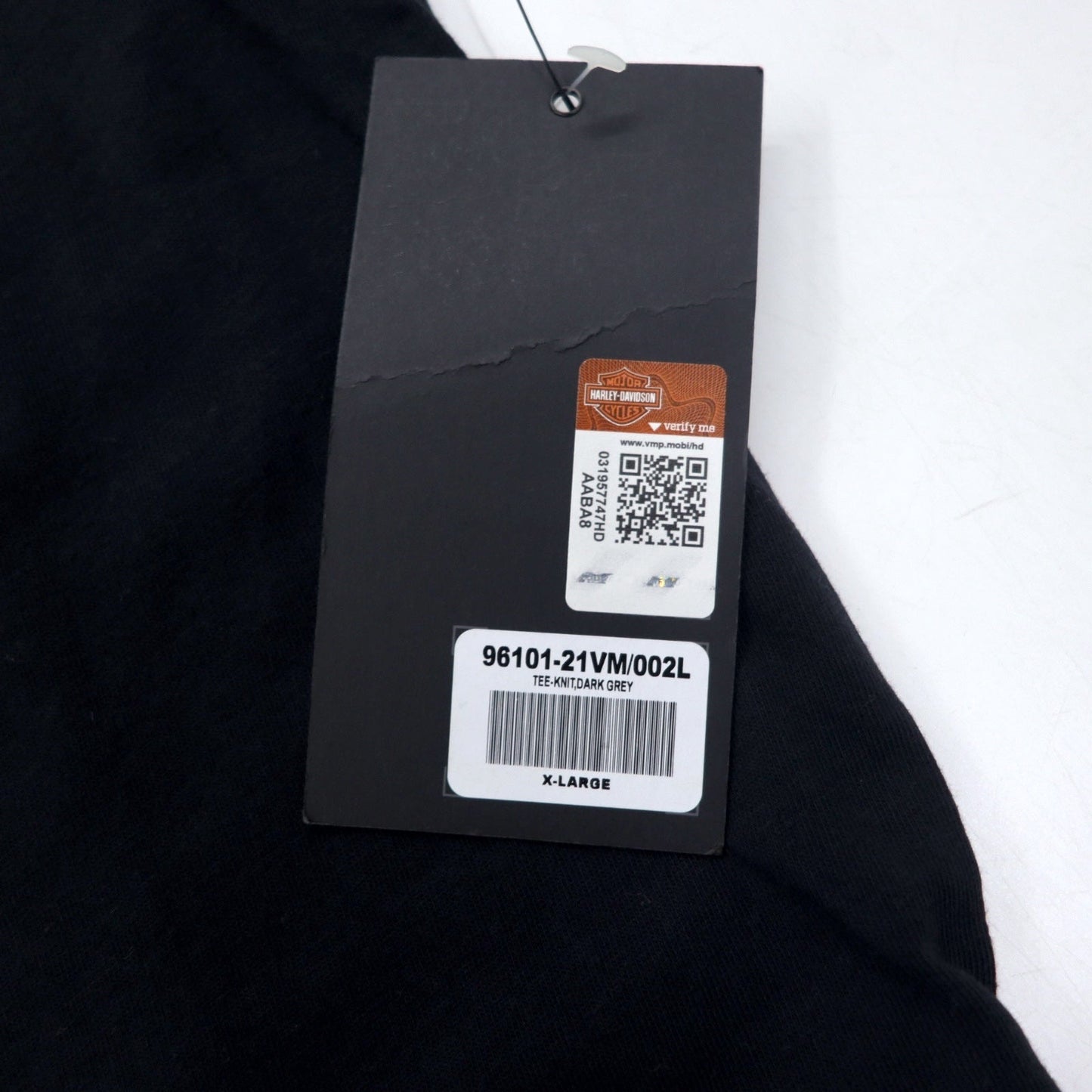 HARLEY DAVIDSON ロゴプリント Tシャツ XL ブラック コットン TEE-KNIT 96101-21VM 未使用品