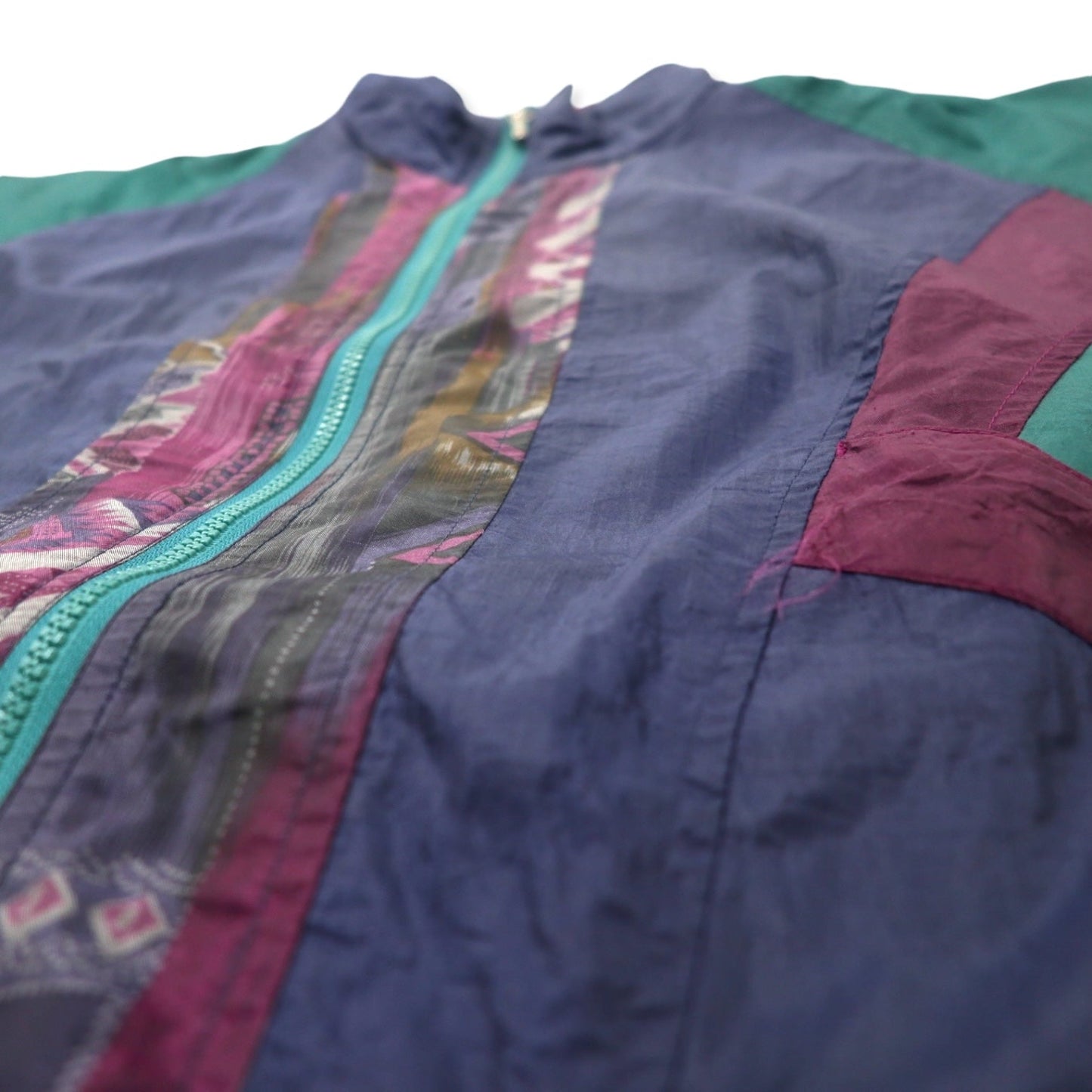 NEW YORK CLASSICS 90年代 ナイロンジャケット S ネイビー カラーブロック