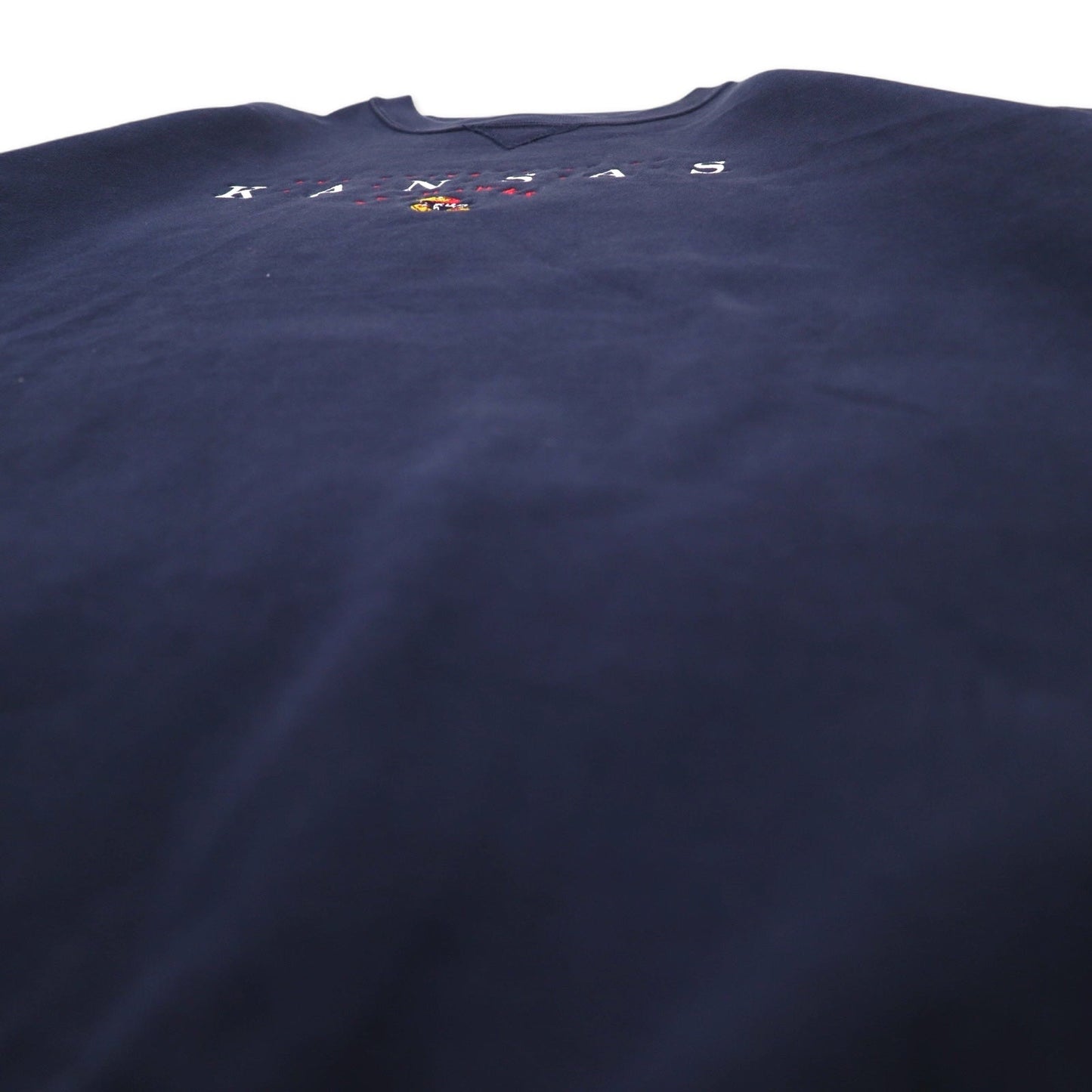 GEAR FOR SPORTS カレッジ刺繍 前V スウェット XL ネイビー コットン KANSAS JAYHAWKS