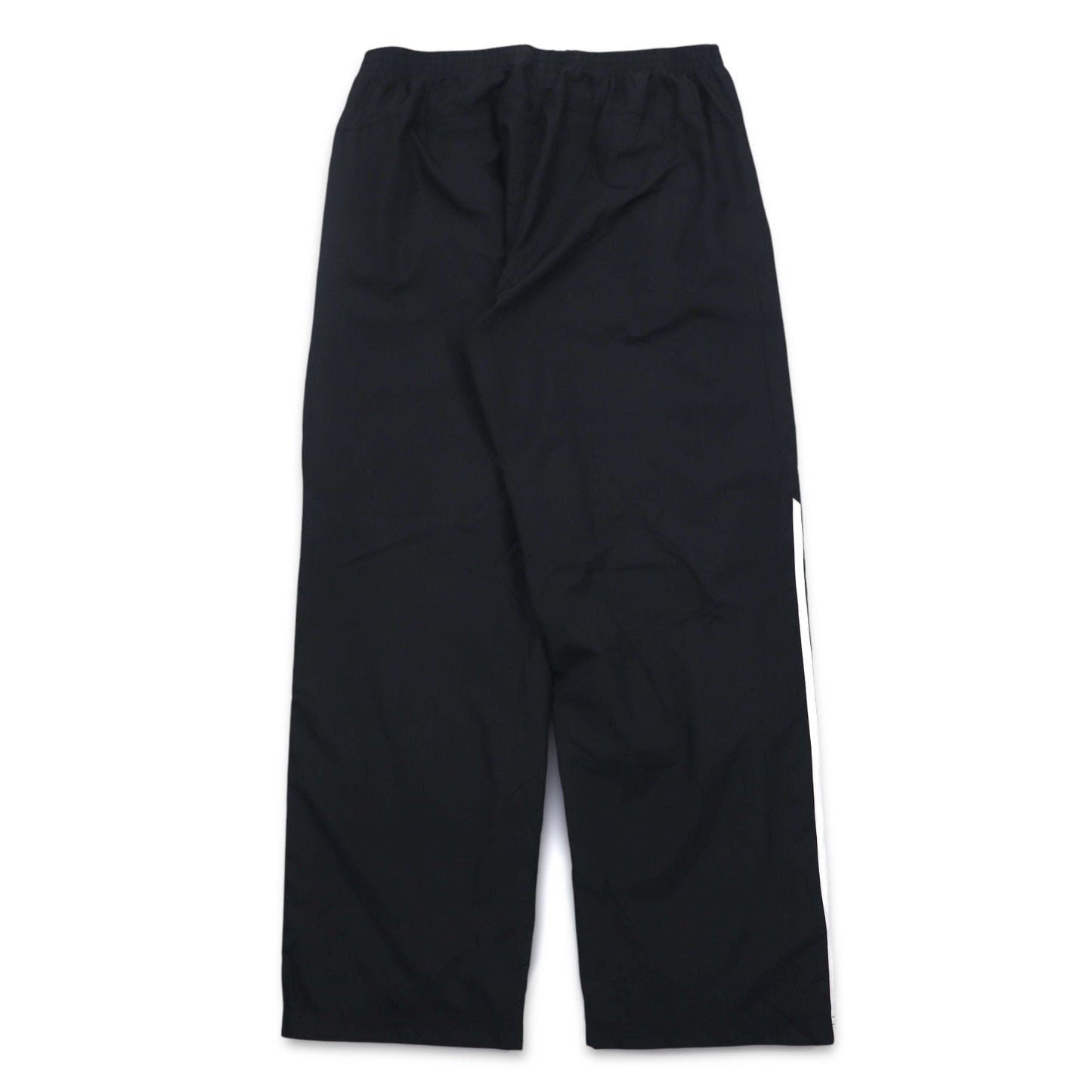 adidas 00年代 3ストライプ ナイロン トラックパンツ ジャージ 4XL ブラック