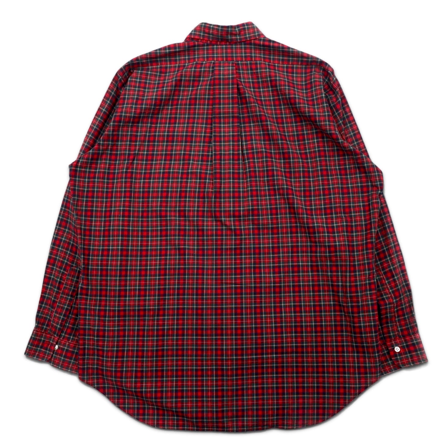 Brooks Brothers USA製 タータンチェック ボタンダウンシャツ XL レッド コットン