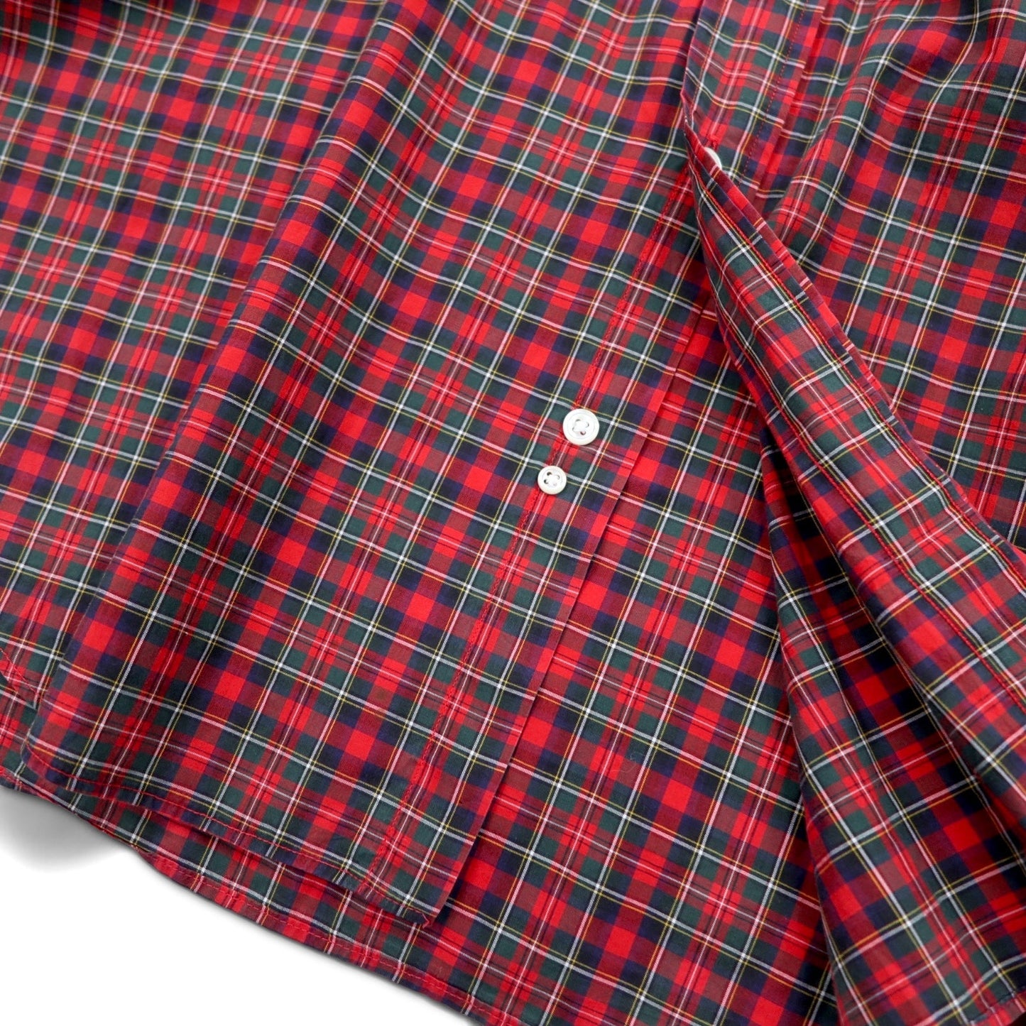 Brooks Brothers USA製 タータンチェック ボタンダウンシャツ XL レッド コットン