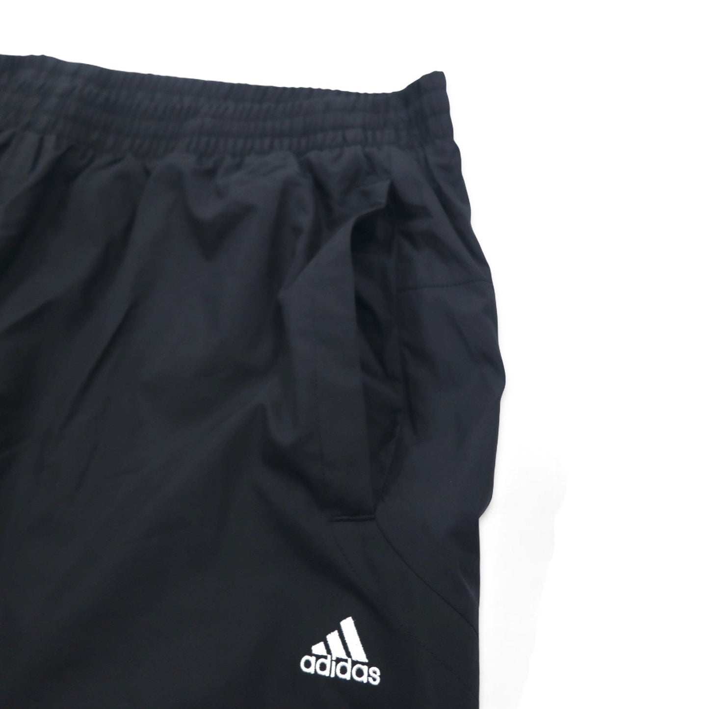 adidas 00年代 3ストライプ ナイロン トラックパンツ ジャージ 4XL ブラック