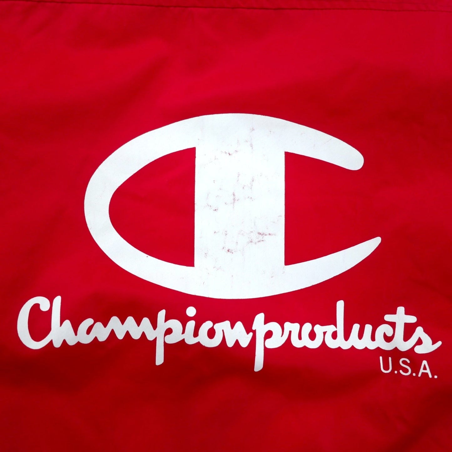 Champion products 90年代 コーチジャケット M レッド ナイロン バックロゴプリント