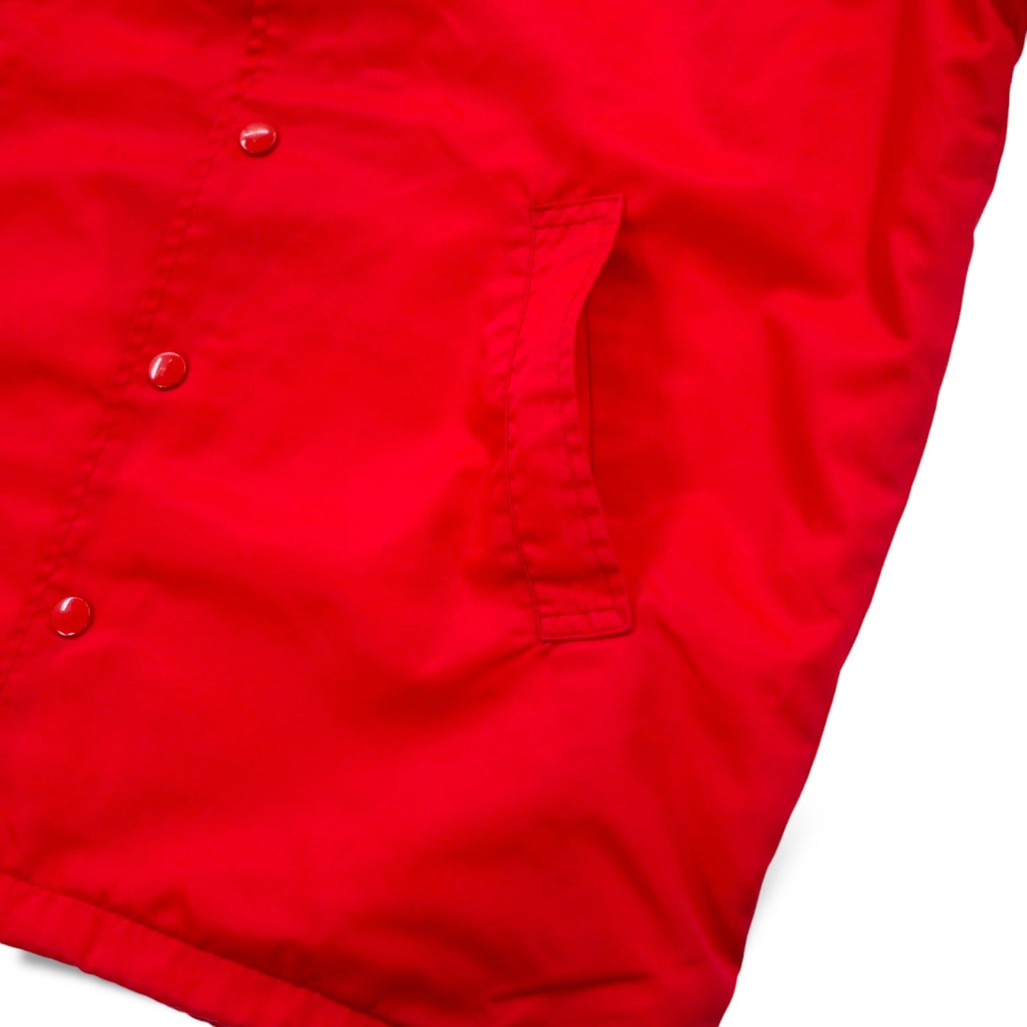 Champion products 90年代 コーチジャケット M レッド ナイロン バックロゴプリント