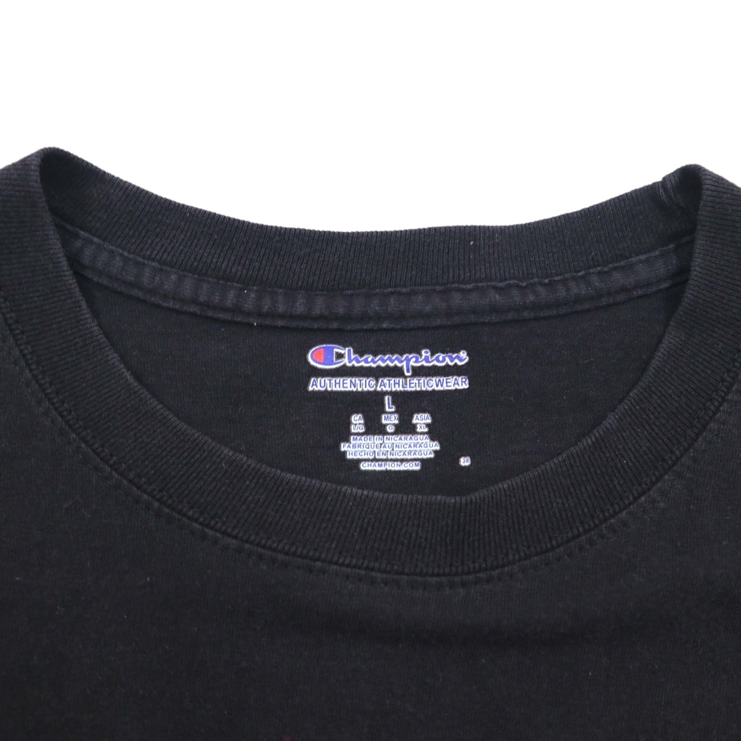 Champion カレッジプリント Tシャツ XL ブラック コットン FLORIDA STATE アーチロゴ