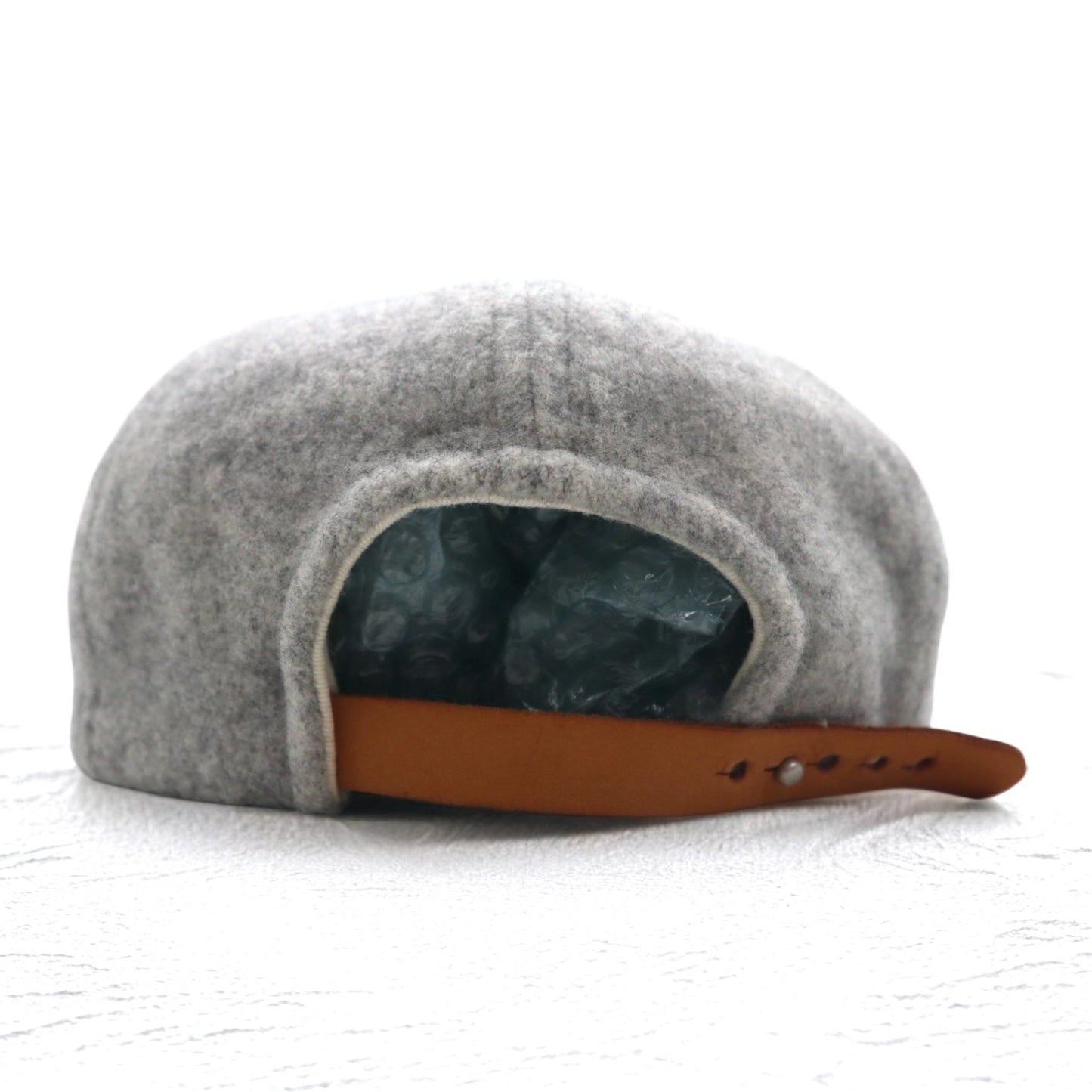 Hender Scheme キャップ 2 tone wool cap FREE グレー 豚革 レザー 日本製