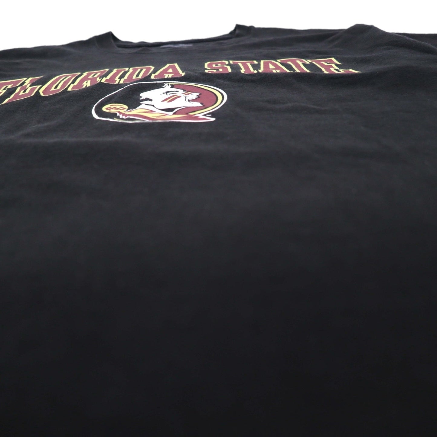 Champion カレッジプリント Tシャツ XL ブラック コットン FLORIDA STATE アーチロゴ