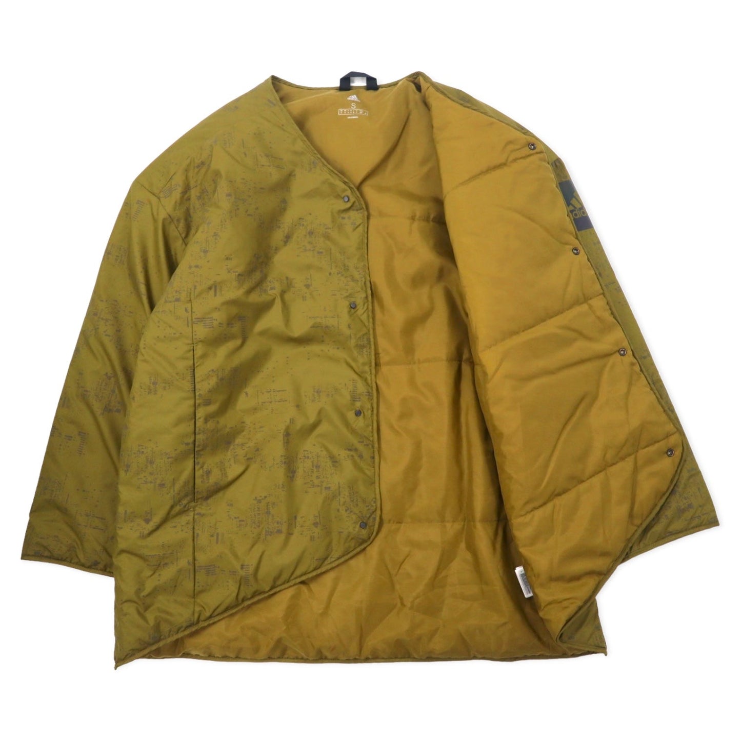 adidas パデット ライナージャケット 中綿 M カーキ ポリエステル 総柄 GK8705