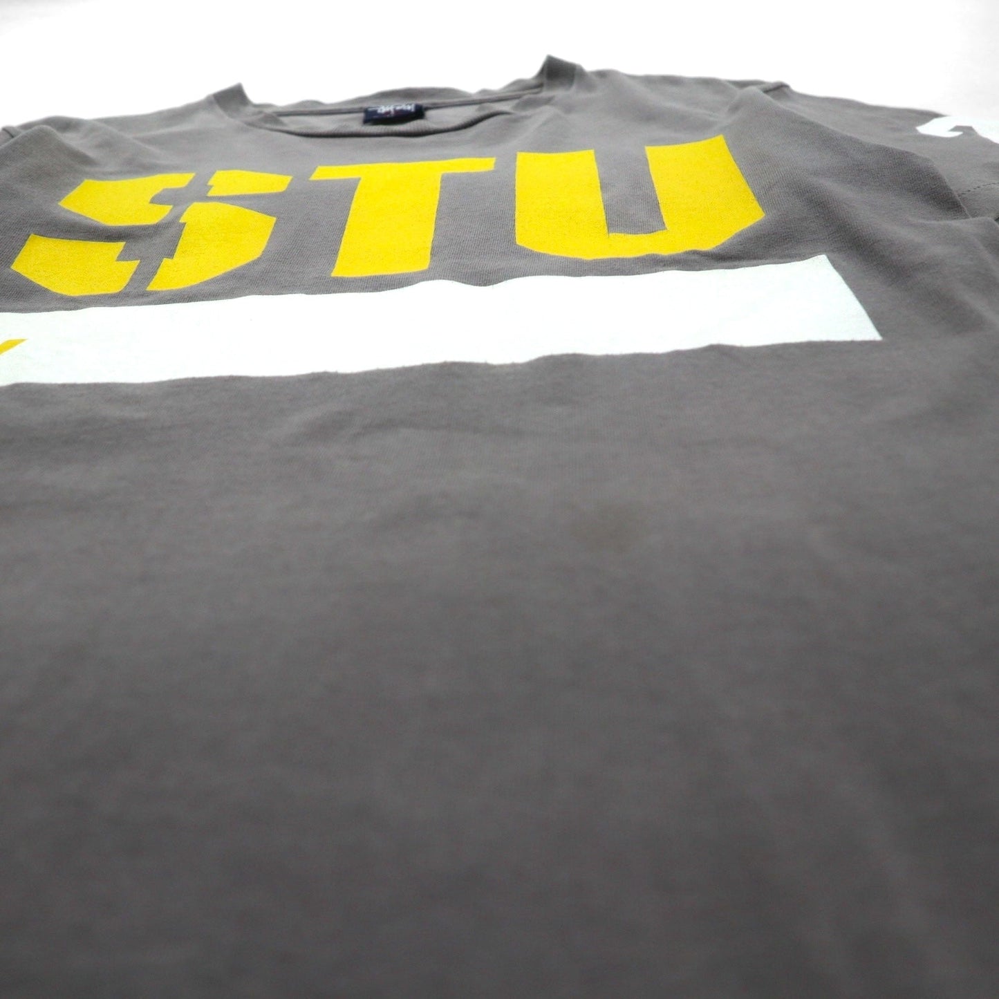 stussy 90年代 USA製 オールドステューシー シングルステッチ Tシャツ S グレー コットン 両面プリント