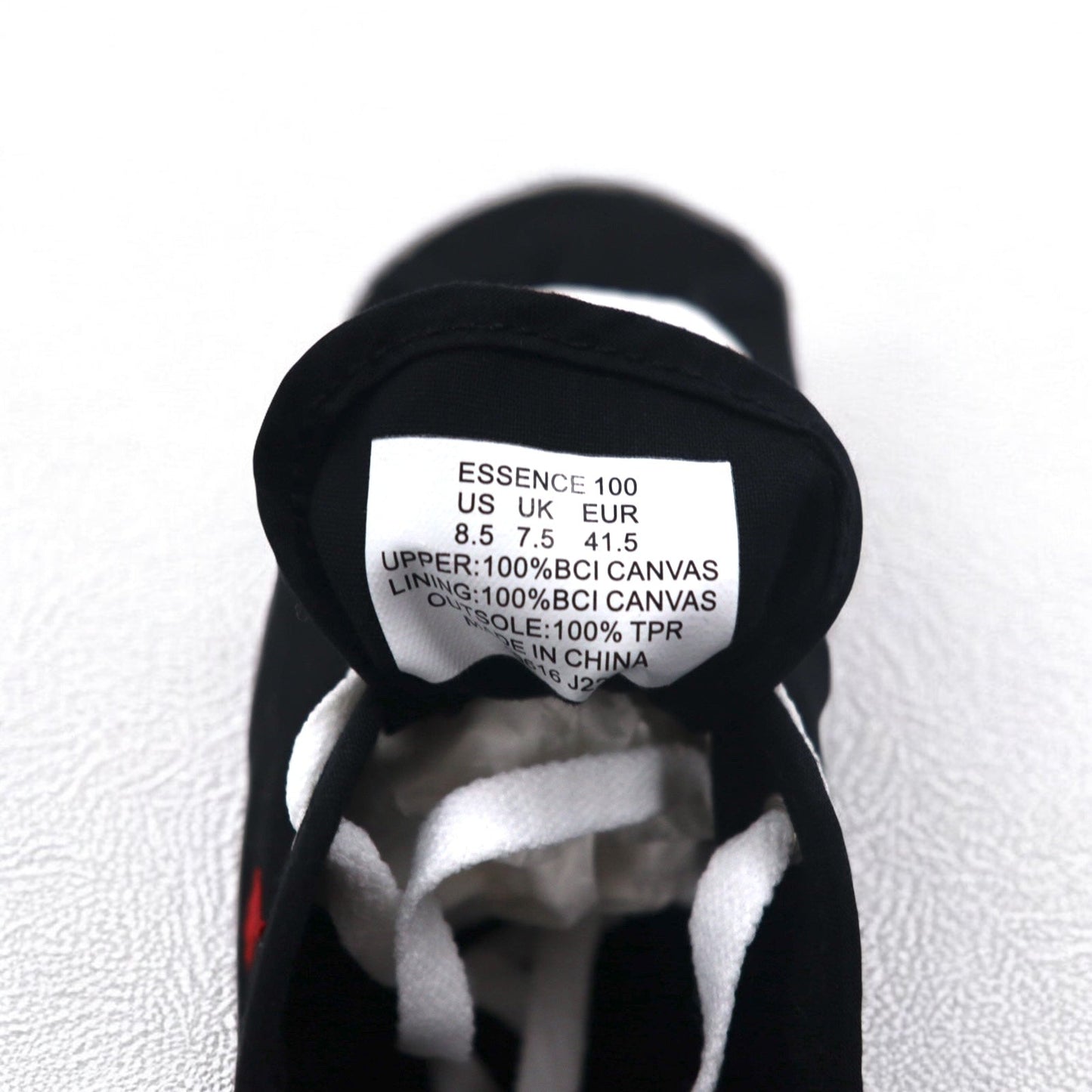 POLO RALPH LAUREN エッセンス Essence 100 キャンバス スニーカー 26.5cm ブラック キャップトゥ スモールポニー刺繍 未使用品