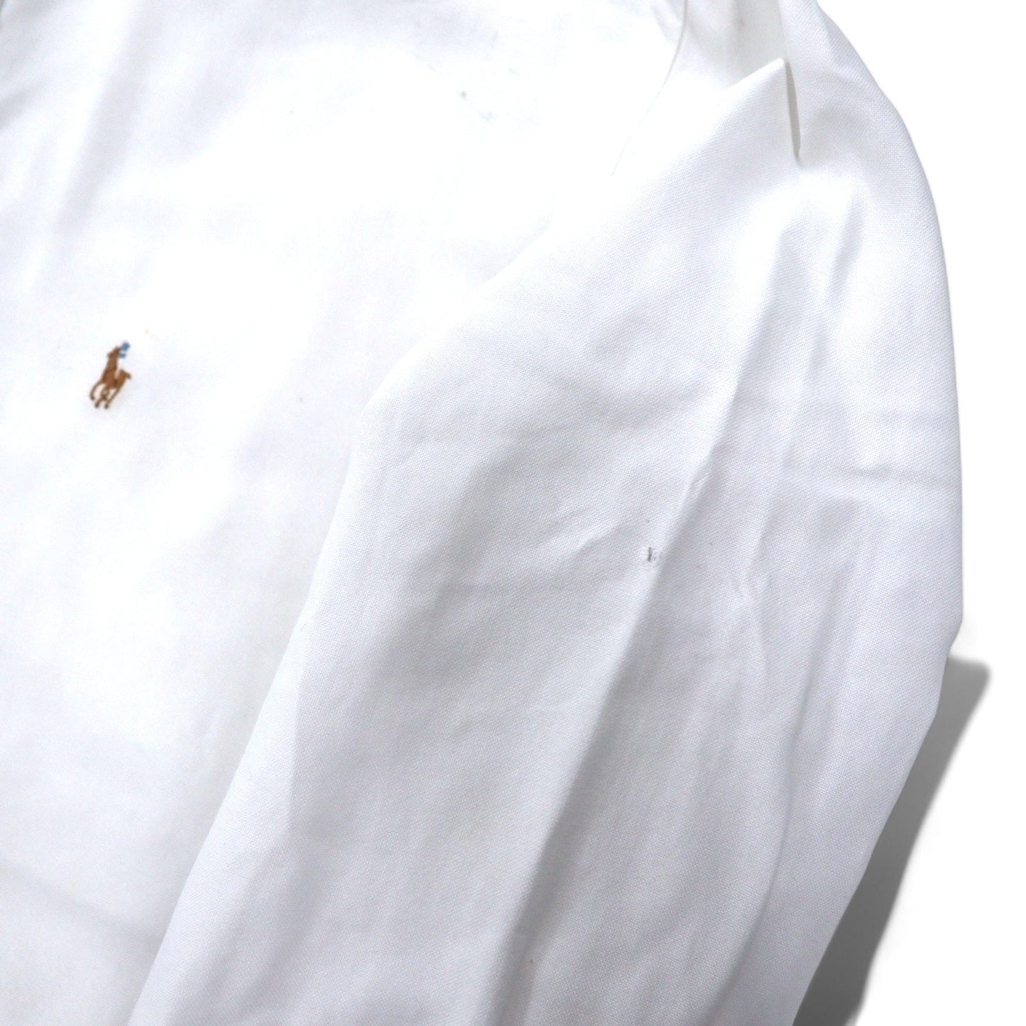 Ralph Lauren 90年代 オックスフォード ボタンダウンシャツ XL ホワイト コットン YARMOUTH スモールポニー 刺繍