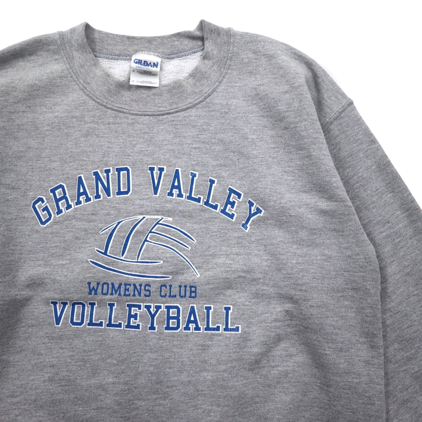 GILDAN クルーネック スウェット S グレー 裏起毛 GRAND VALLEY VOLLEY BALL