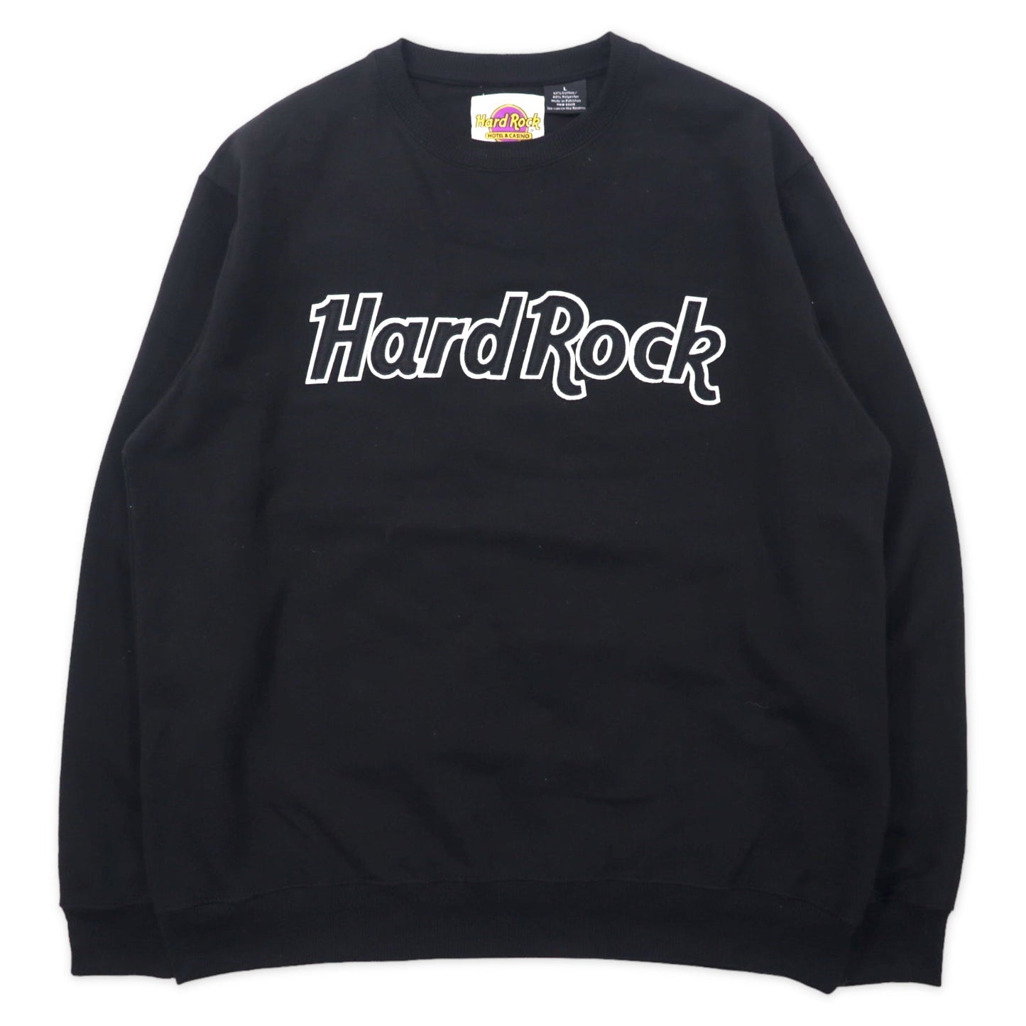 Hard Rock HOTEL & CASINO ロゴスウェット L ブラック コットン 裏起毛 パキ綿 TAMPA