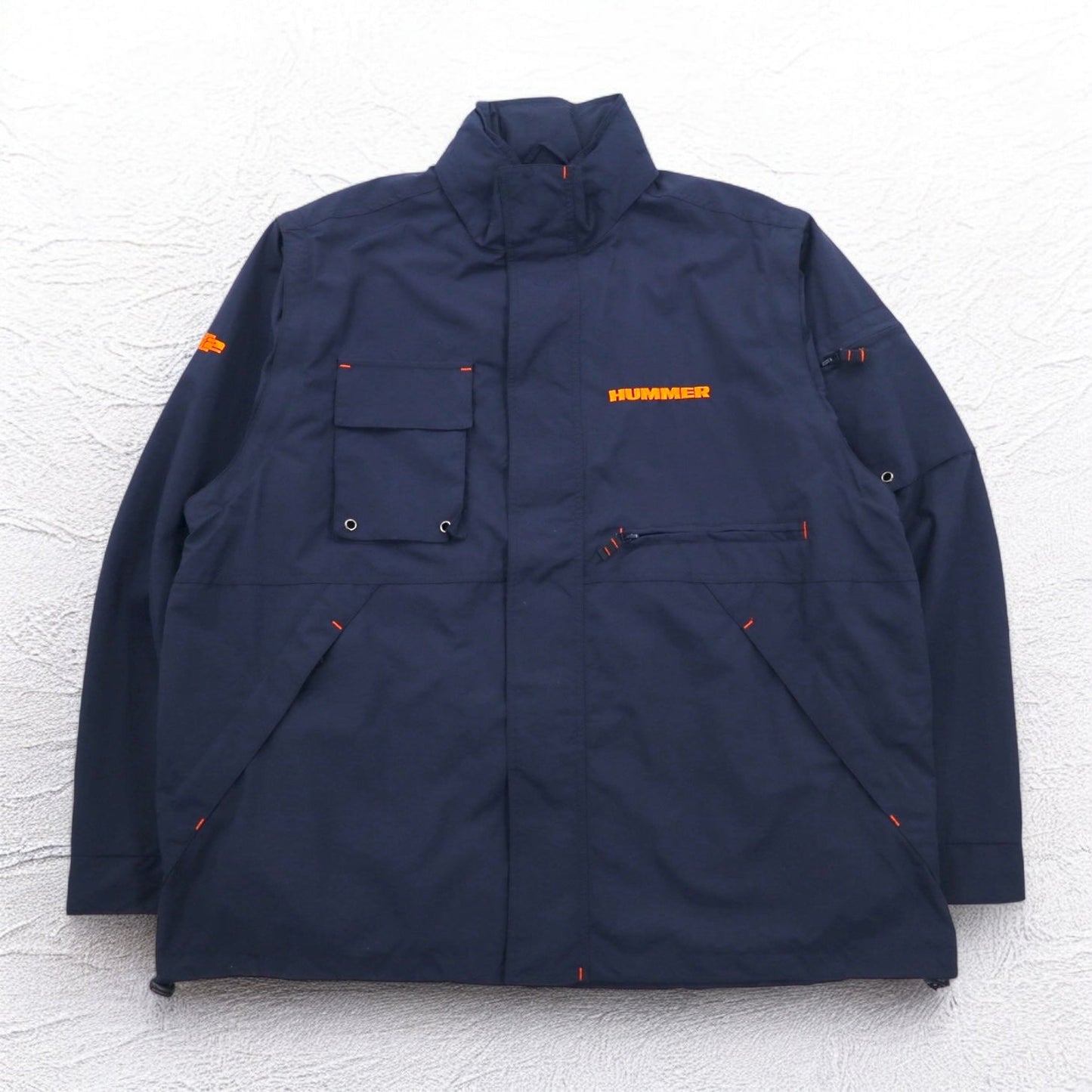 FIELD & STREAM コンバーチブル 2WAY マウンテンパーカー ベスト XL ネイビー メッシュライナー フード収納式 HUMMER