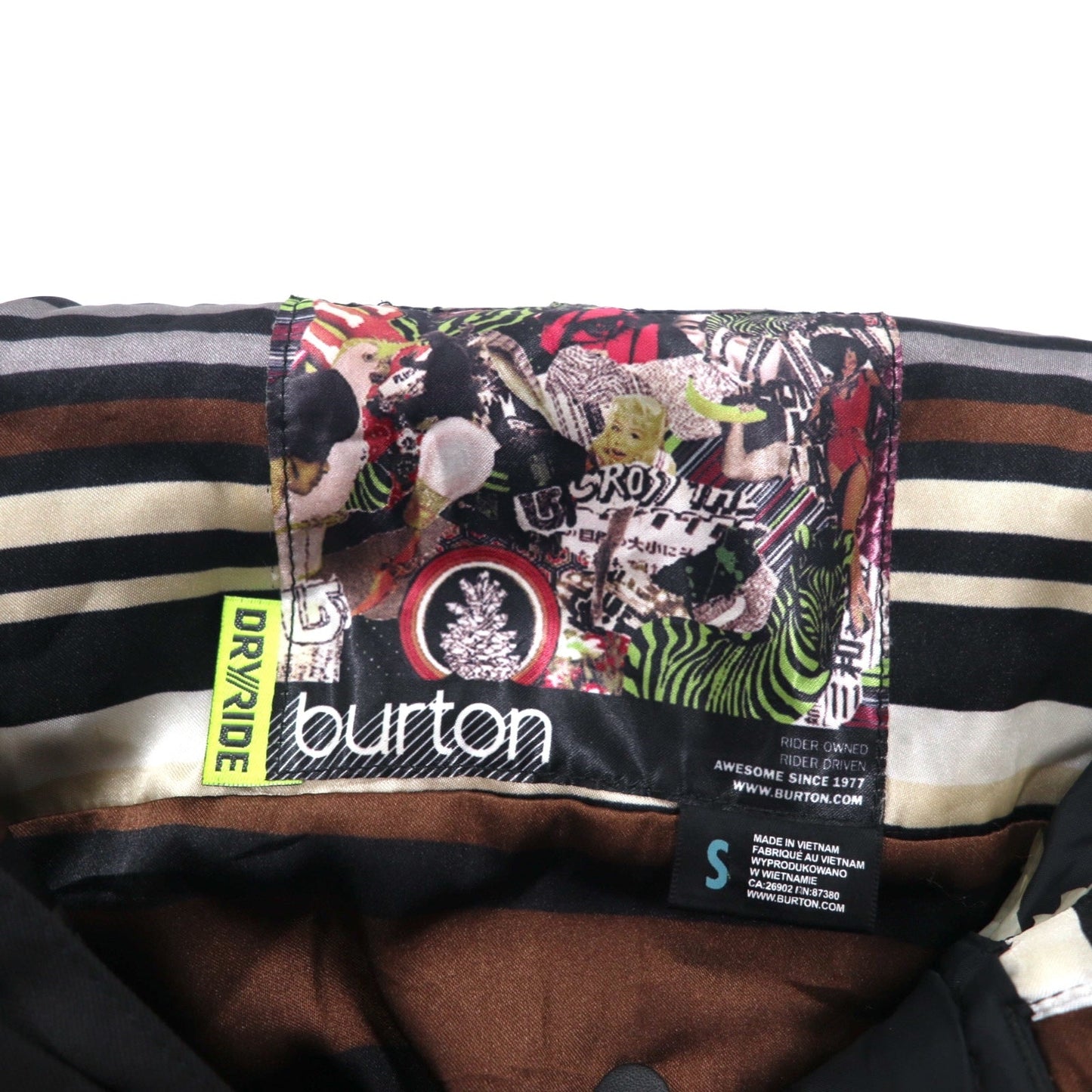 burton マウンテンパーカー S ブラック ポリエステル DRYRIDE 防水 スキーウェア