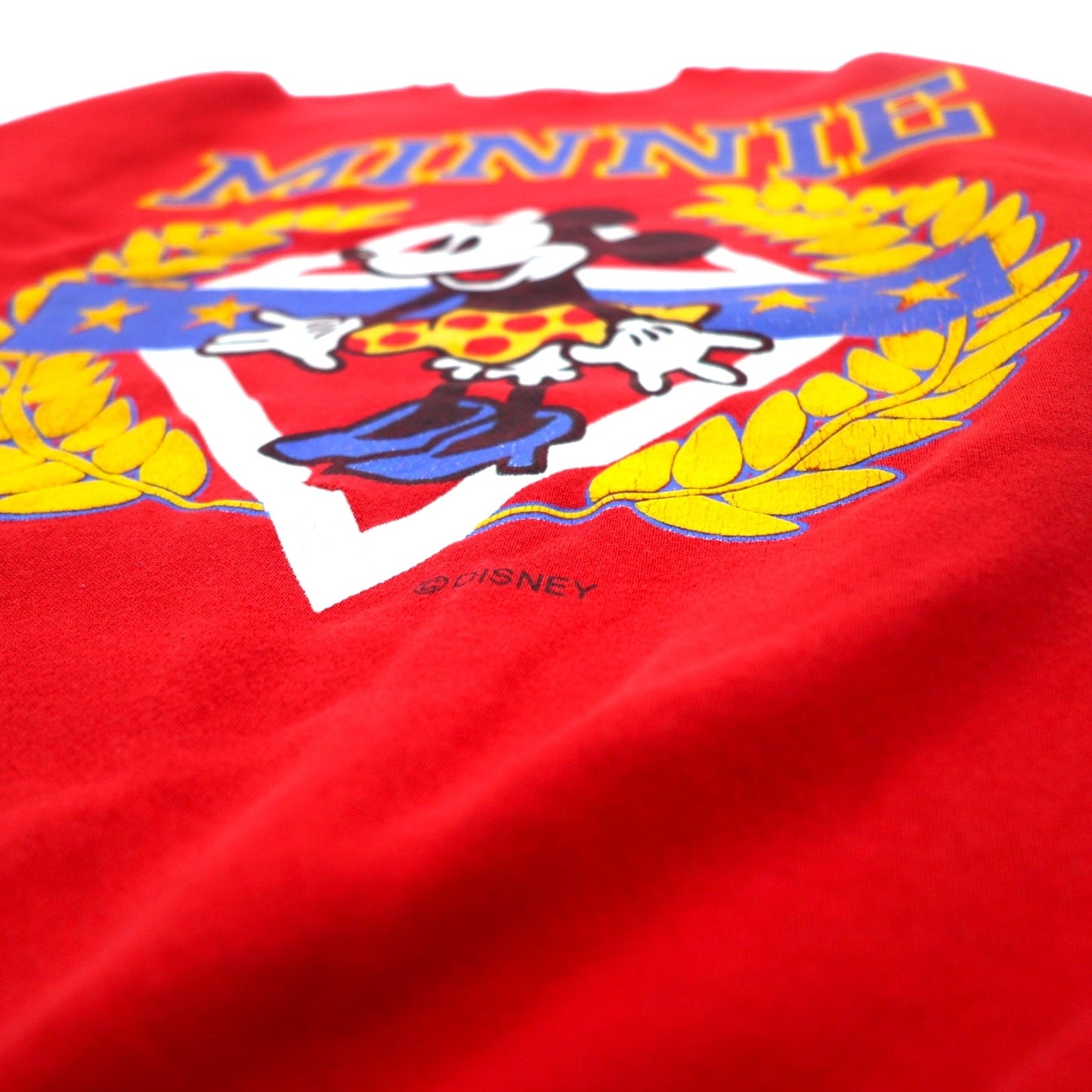 USA製 90年代 Disney ミニーマウス MINNIE スウェット XL レッド 裏起毛 キャラクター プリント Hanes