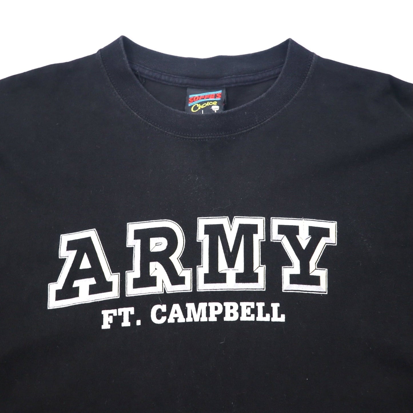 US ARMY USA製 90年代 プリント Tシャツ L ブラック コットン SOFFE'S Choice