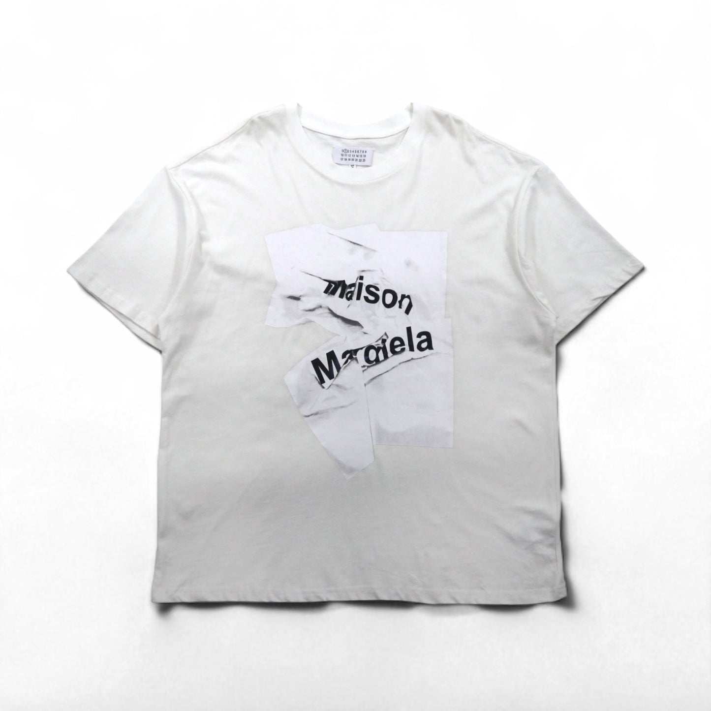Maison Margiela ライン1 グラフィックプリント Tシャツ XL ホワイト コットン イタリア製