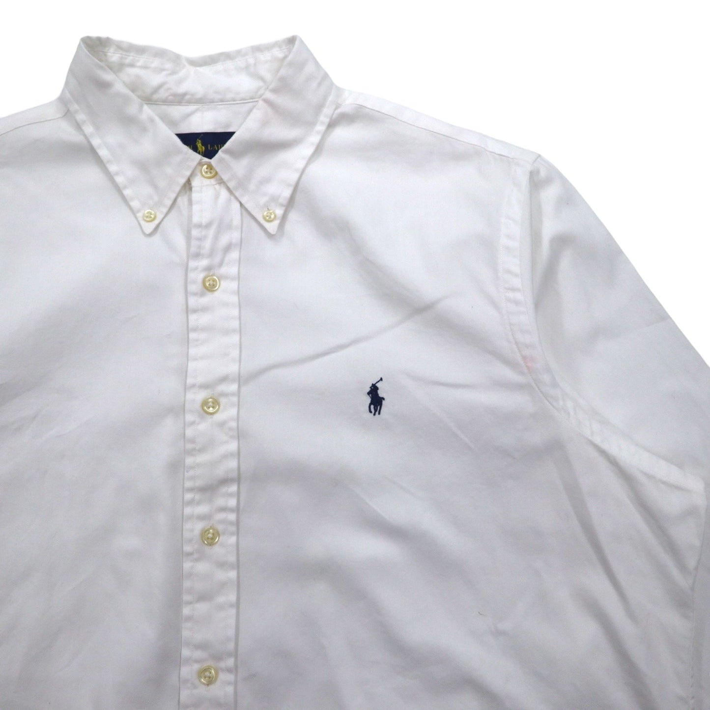 RALPH LAUREN オックスフォード ボタンダウンシャツ XL ホワイト コットン スモールポニー刺繍 スリランカ製