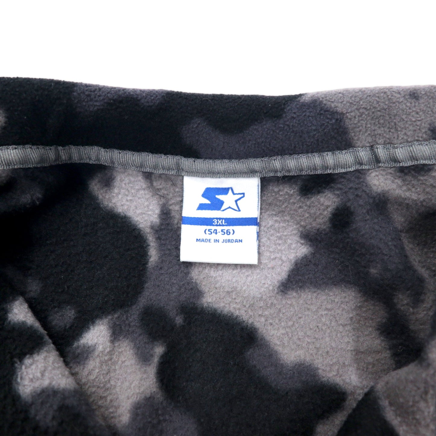STARTER ハーフジップ フリースジャケット 3XL グレー ブラック カモフラ ポリエステル ビッグサイズ