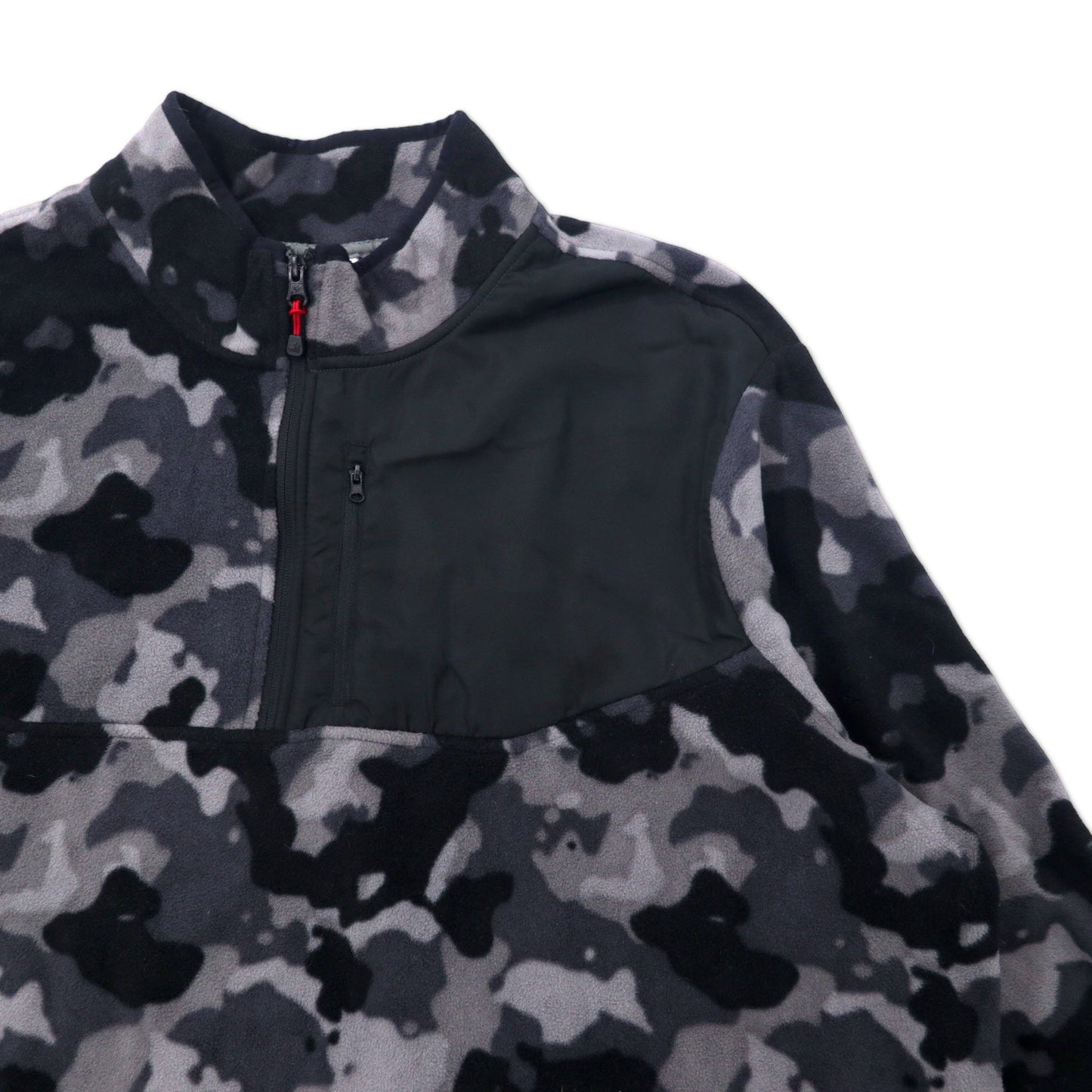 STARTER ハーフジップ フリースジャケット 3XL グレー ブラック カモフラ ポリエステル ビッグサイズ