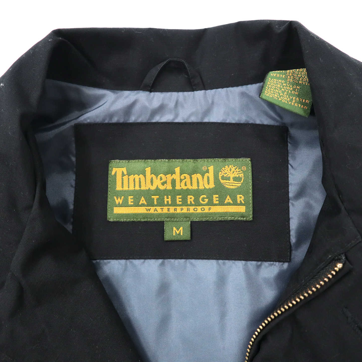 Timberland 65/35 ステンカラーコート M ブラック コットン ナイロン WATER PROOF 防水 12254