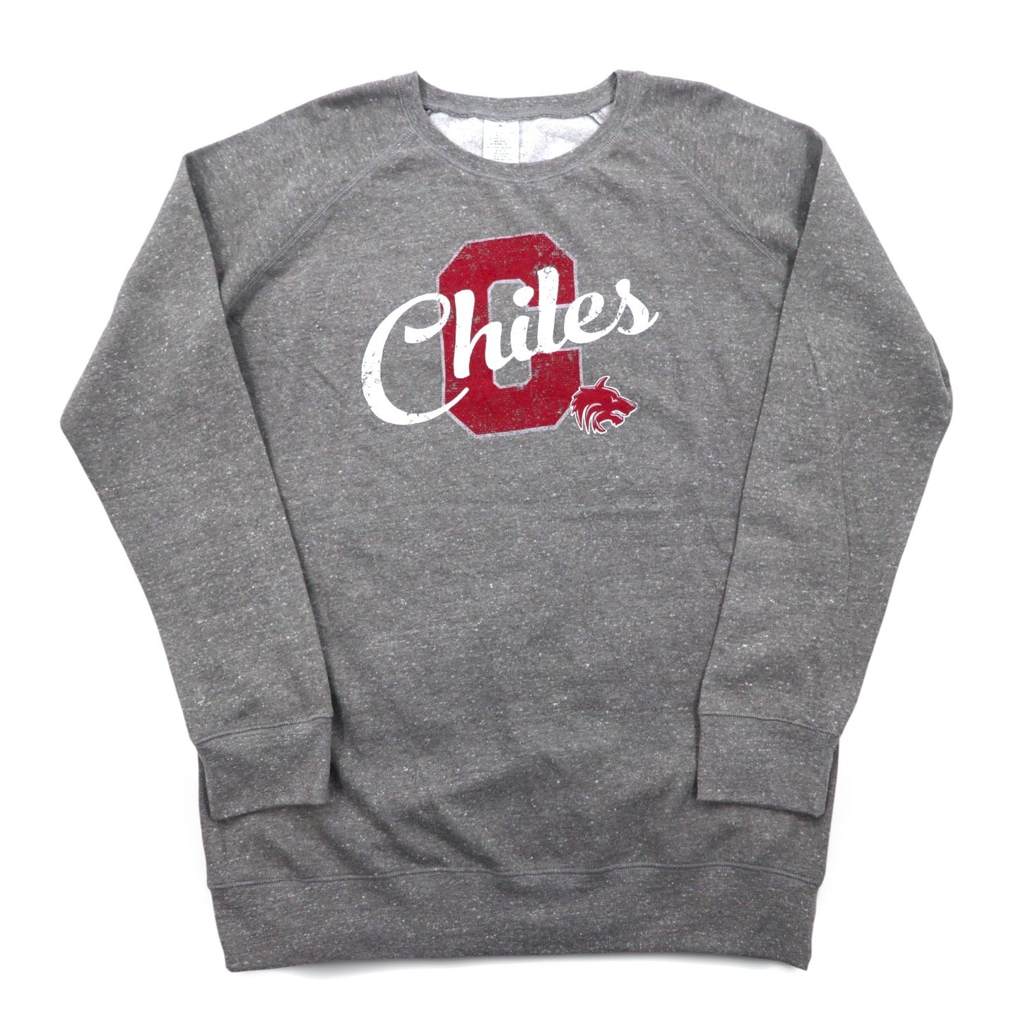 Chiles ビッグサイズ カレッジプリント スウェット XL グレー コットン 裏起毛 フットボール