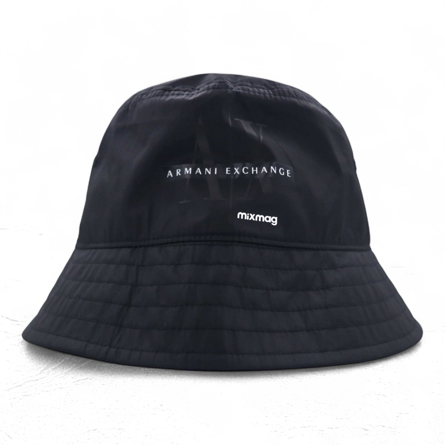 A|X ARMANI EXCHANGE バケットハット S/M ブラック mixmag BE AXロゴパッチ