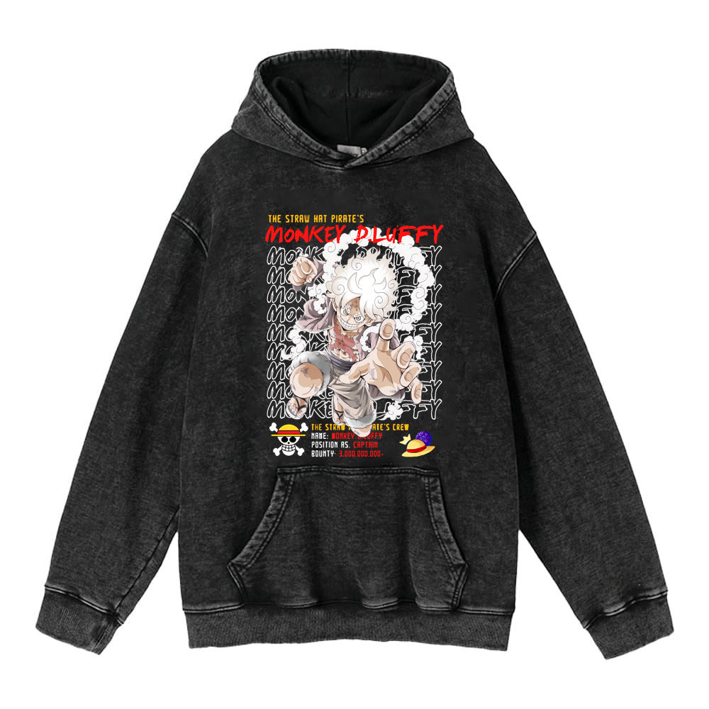 Luffy Zoro anime street retro cotton sweatshirt street fashion hooded sweatshirt