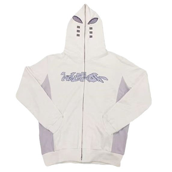Foreign trade bapeGengar Ghost Stone Gengar Harajuku 3D digital printing sweater zipper to the end hoodie Y2K