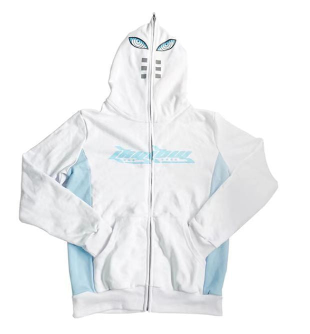 Foreign trade bapeGengar Ghost Stone Gengar Harajuku 3D digital printing sweater zipper to the end hoodie Y2K