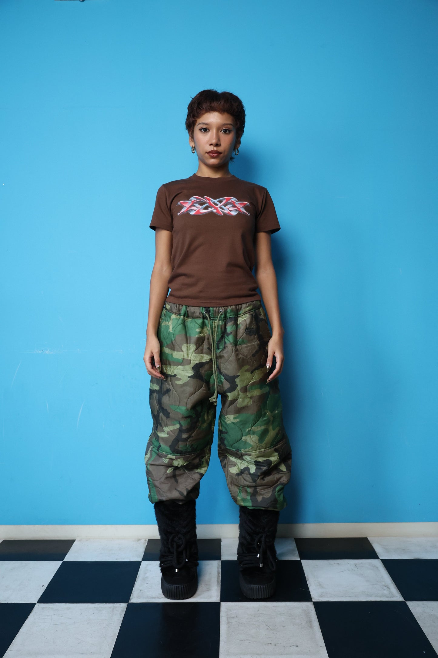 WOMEN's TRIPLE 036 TEE(BROWN)