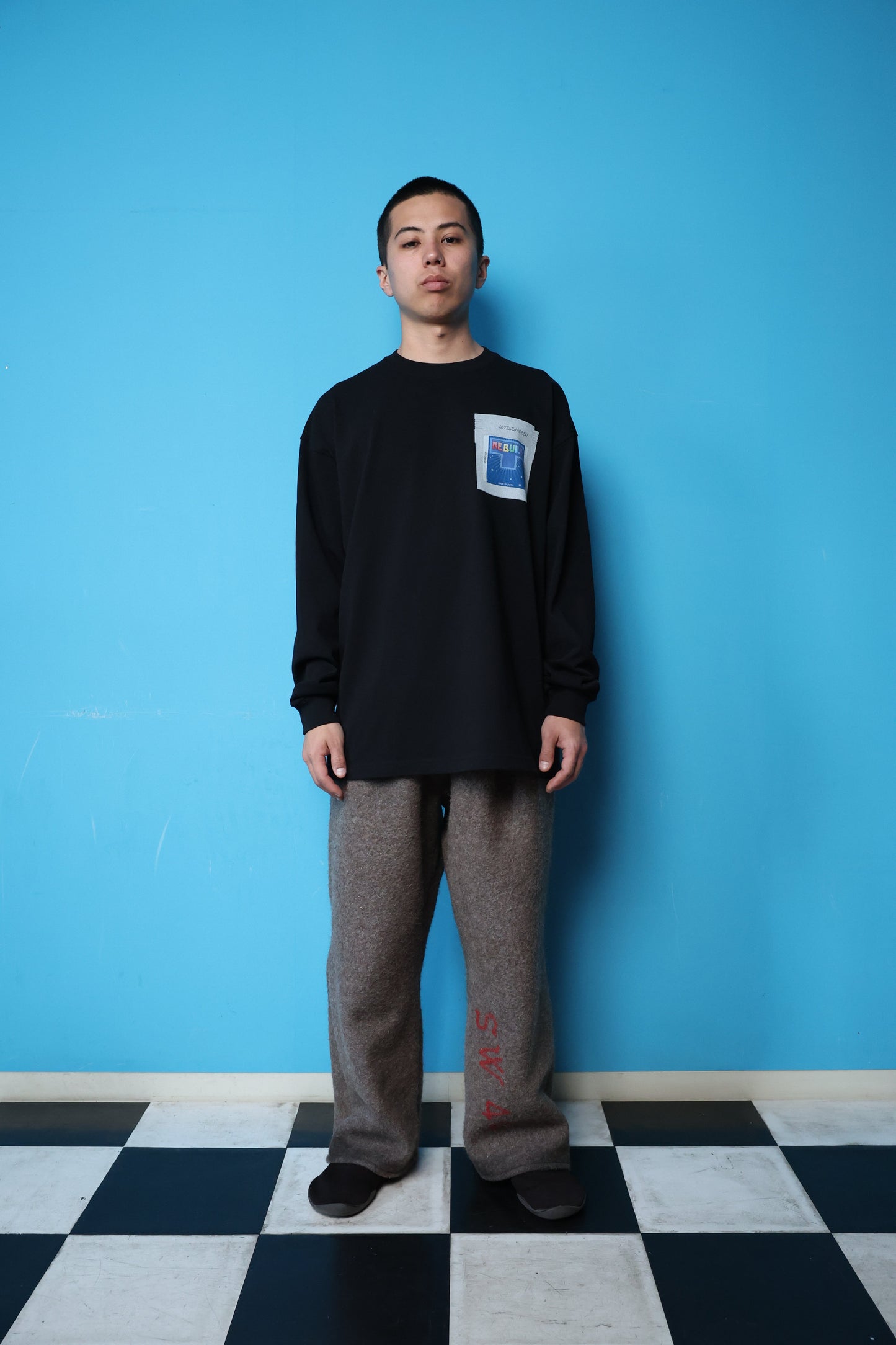 REBUILD L/S TEE(BLACK)