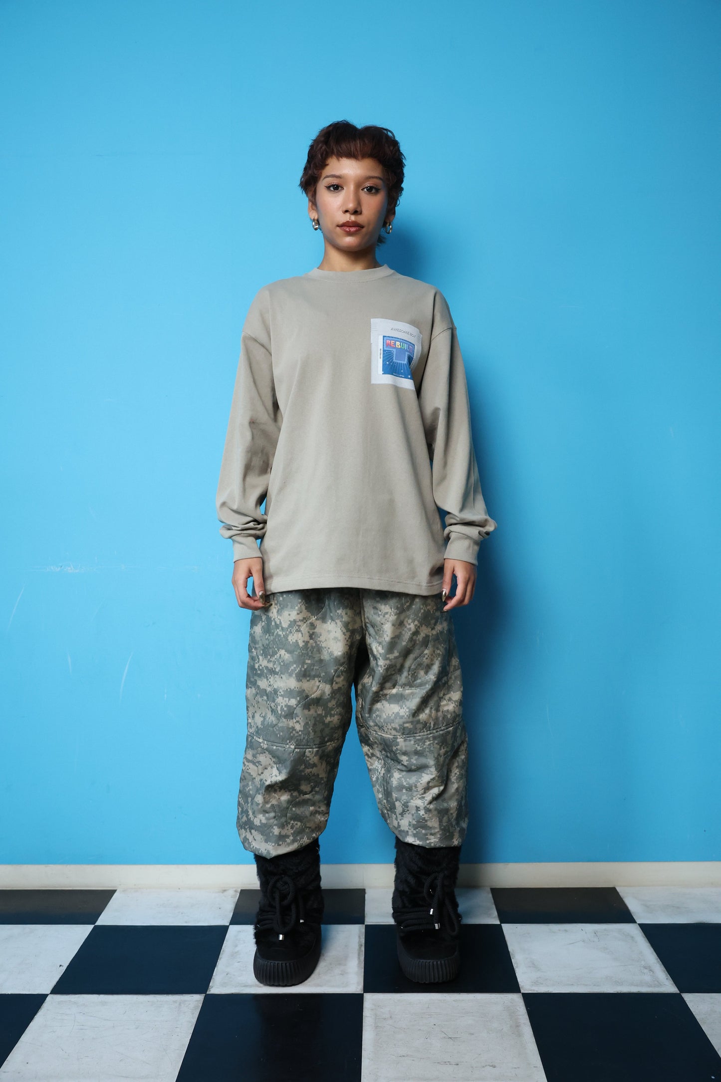 REBUILD L/S TEE(BEIGE)