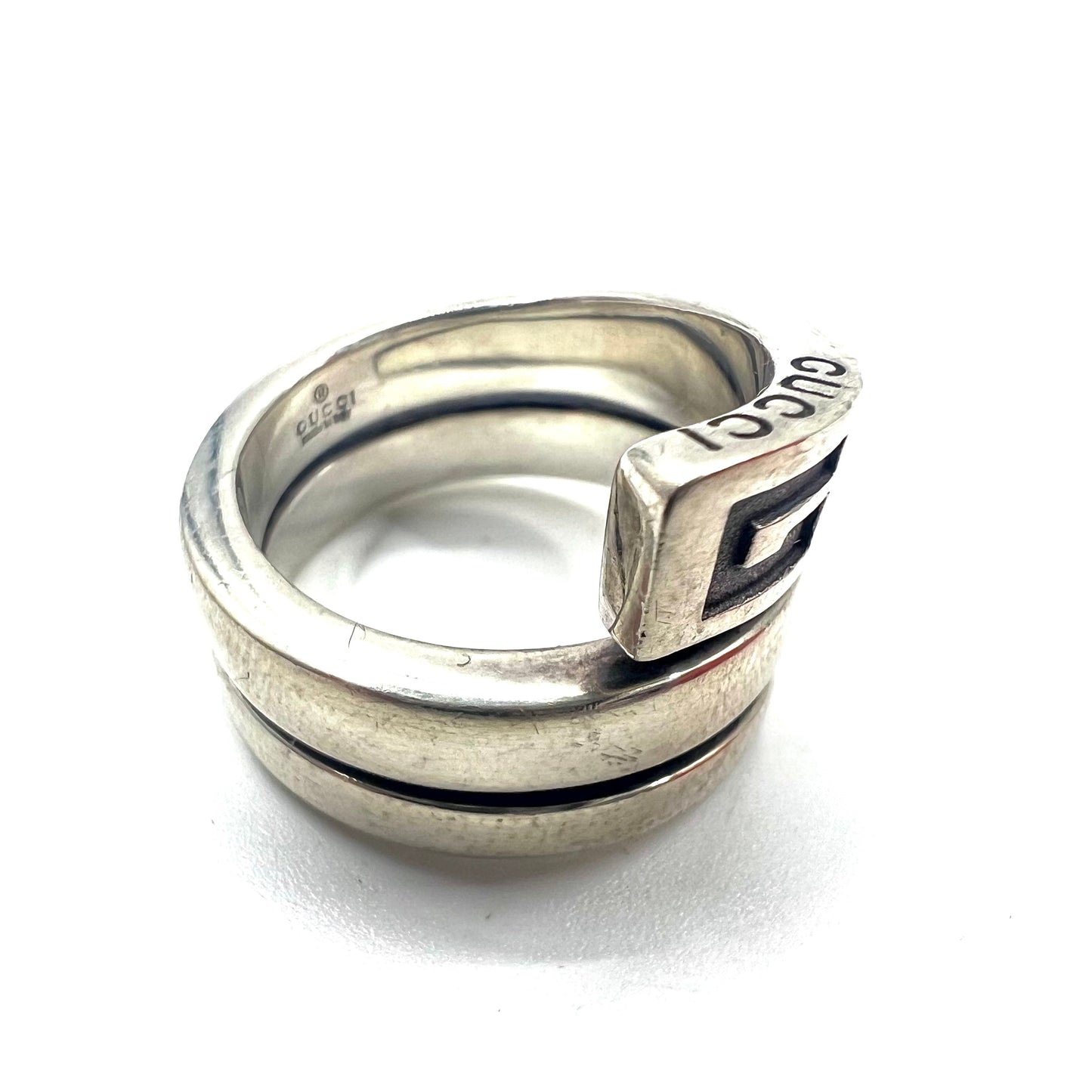 GUCCI スパイラル スネーク Gロゴ リング 指輪 10号 SILVER 925 シルバー SPIRAL G RING イタリア製