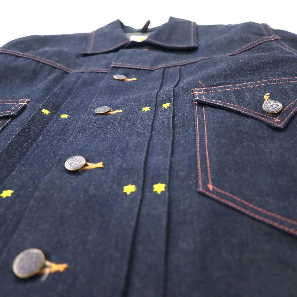 HEADLIGHT ( 東洋エンタープライズ ) デニムジャケット Gジャン M ブルー 濃紺 UNION MADE セルビッチ HD11207 日本製