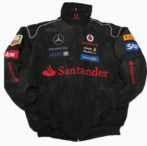F1 racing suit, motorcycle cotton suit, American retro motorcycle riding suit, men's and women's cotton jacket, embroidered autumn and winter