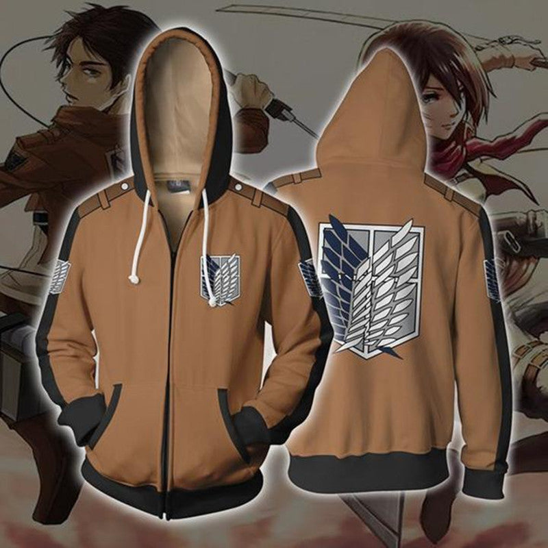 New Attack on Titan series, 3D printed sweatshirts, cosplay coat
